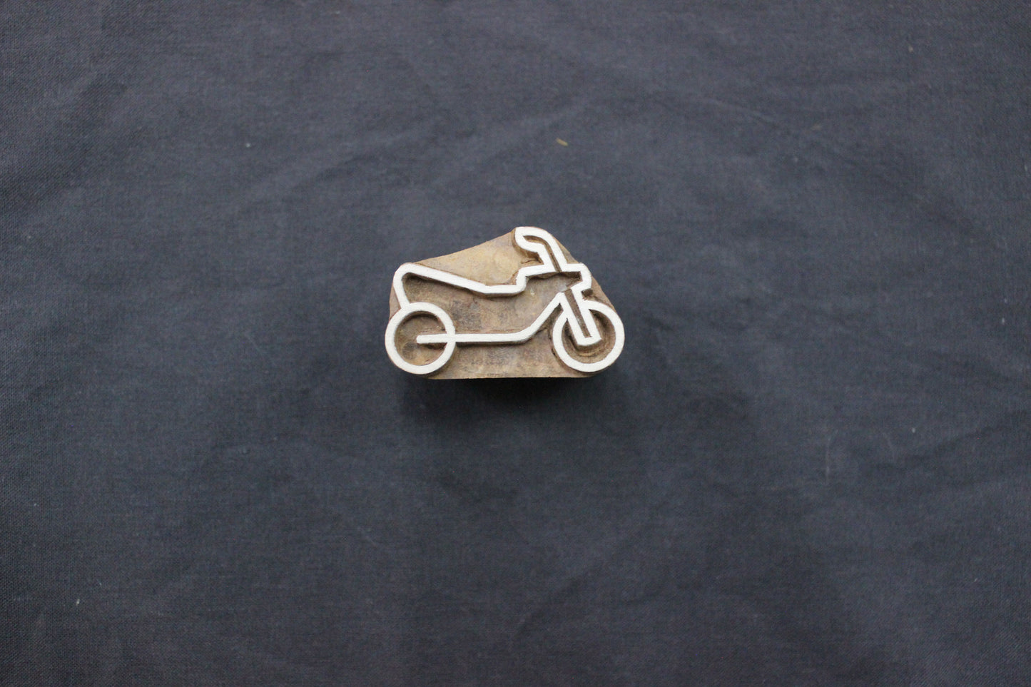 Bike Stamp Hand Carved Wood Block Stamp Vehicle Fabric Stamp Hand Carved Textile Printing Block For Printing Indian Soap Stamp Traditional Wooden Printing Block