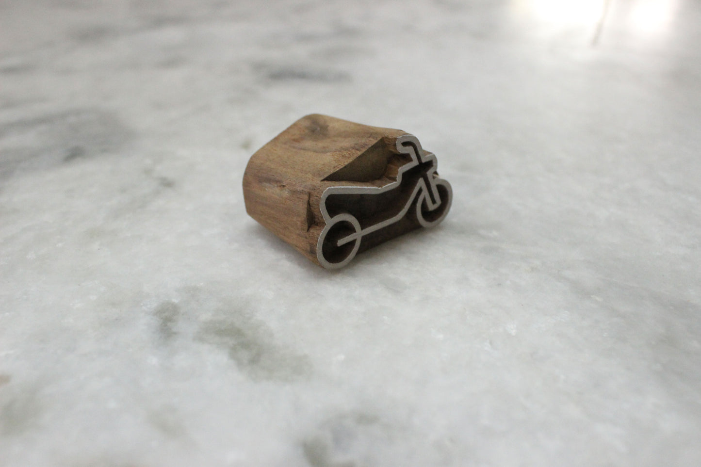 Bike Stamp Hand Carved Wood Block Stamp Vehicle Fabric Stamp Hand Carved Textile Printing Block For Printing Indian Soap Stamp Traditional Wooden Printing Block
