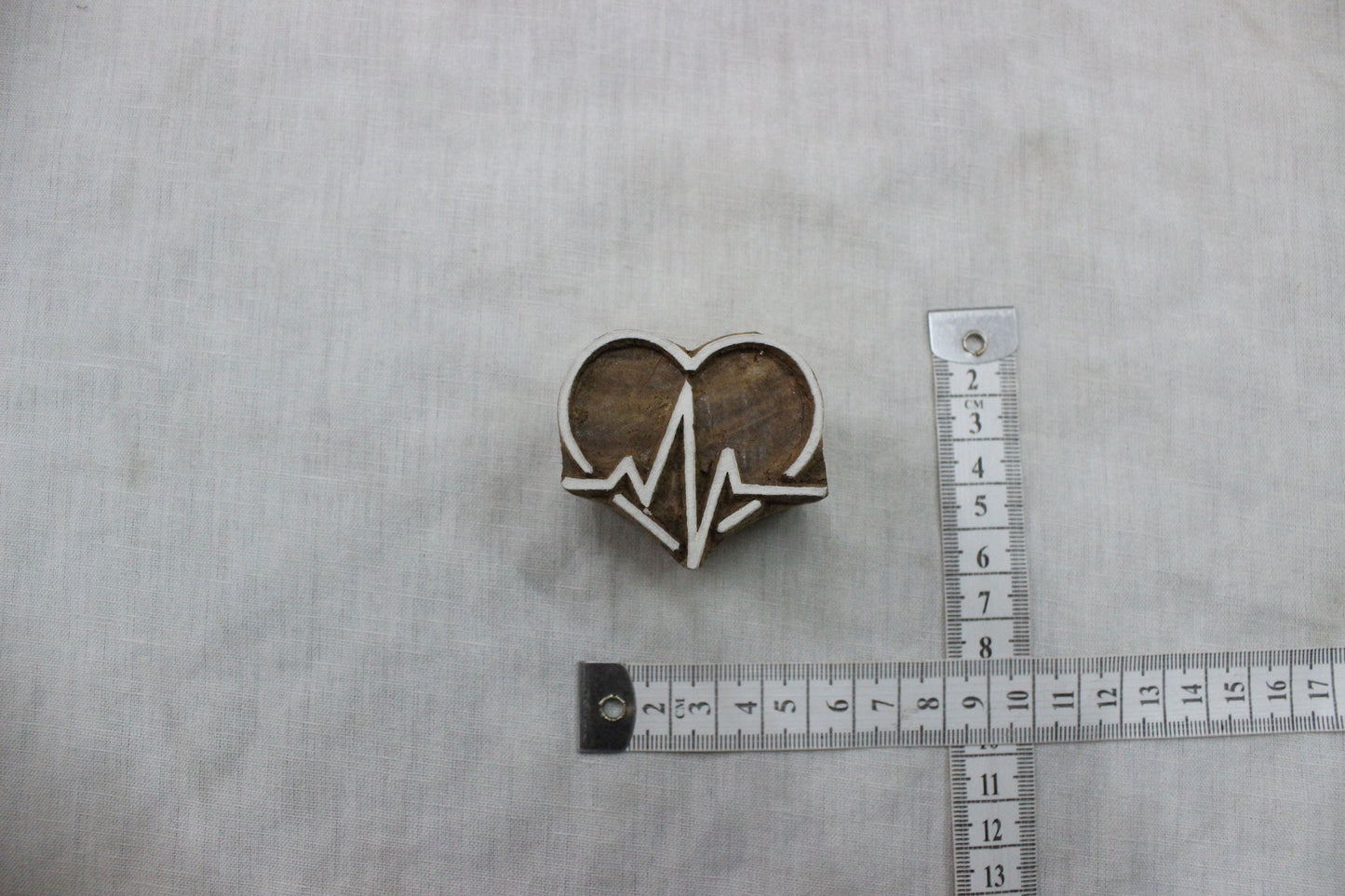 Heart Wood Block Stamp Indian Fabric Stamp Love Wood Block Stamp Carve Textile Block For Printing Pulse Soap Stamp Traditional Textile Printing Block