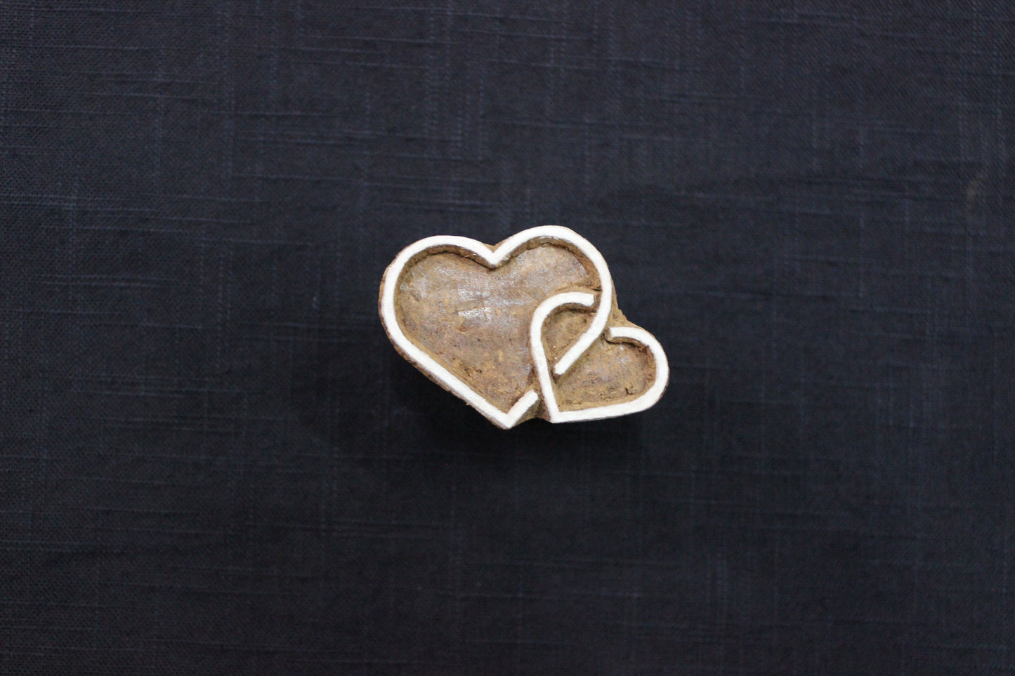 Heart Wood Block Stamp Hand Carved Fabric Stamp Love Fabric Stamp Indian Textile Block For Printing Relationship Soap Stamp Traditional Wooden Block