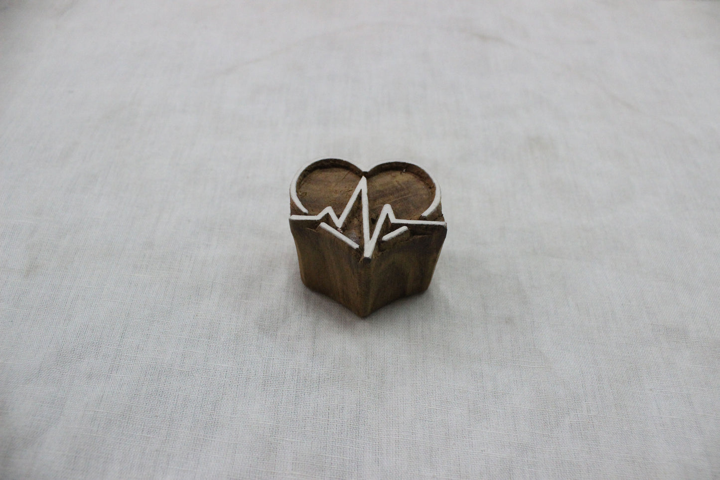 Heart Wood Block Stamp Indian Fabric Stamp Love Wood Block Stamp Carve Textile Block For Printing Pulse Soap Stamp Traditional Textile Printing Block