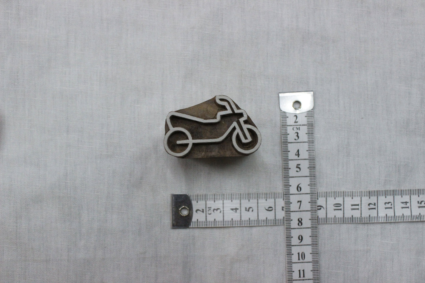 Bike Stamp Hand Carved Wood Block Stamp Vehicle Fabric Stamp Hand Carved Textile Printing Block For Printing Indian Soap Stamp Traditional Wooden Printing Block