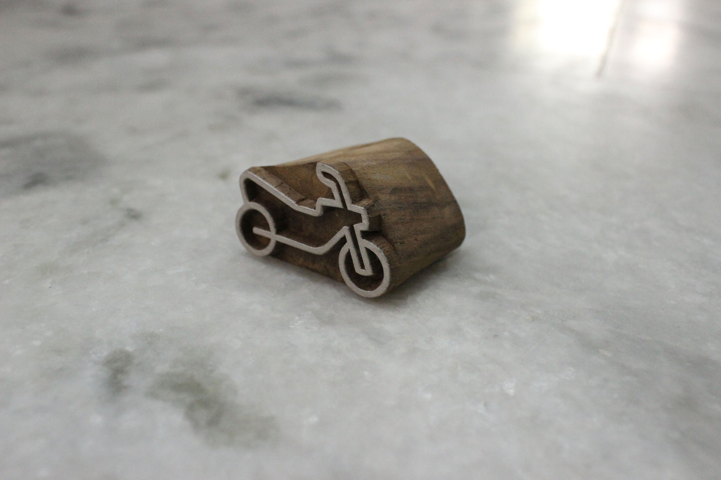 Bike Stamp Hand Carved Wood Block Stamp Vehicle Fabric Stamp Hand Carved Textile Printing Block For Printing Indian Soap Stamp Traditional Wooden Printing Block