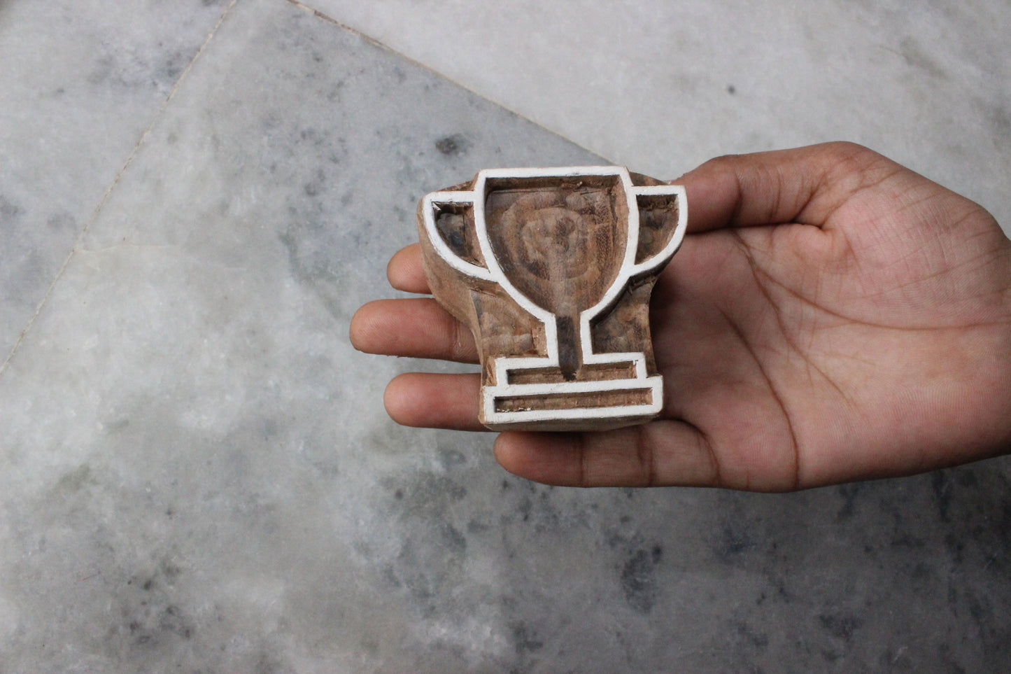 Trophy Block Print Stamp Hand Carved Stamp Prize Wood Block Stamp Carve Textile Printing Block For Printing Indian Soap Making Stamp Traditional Wooden Block