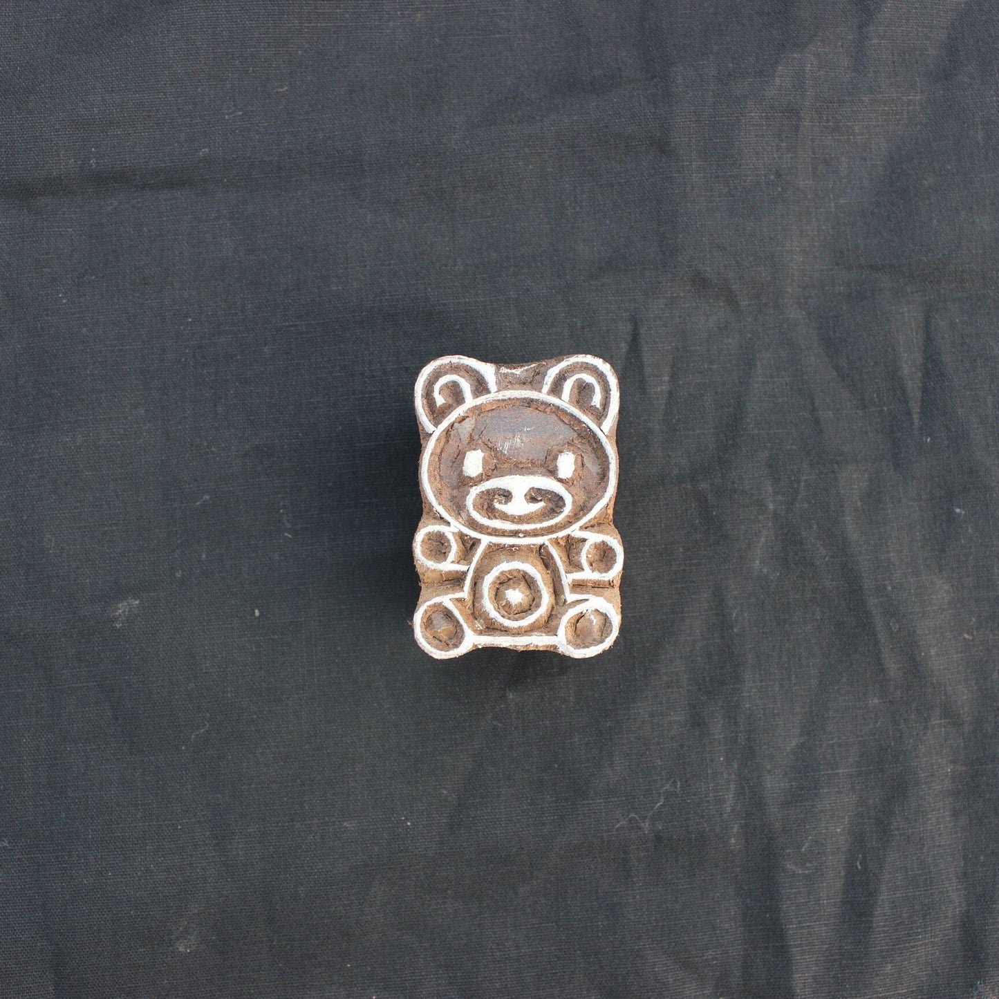 Artistic Teddy Bear Wood Stamps For Textile Printing Handcrafted And Personalized Cartoon Wood Block Printing