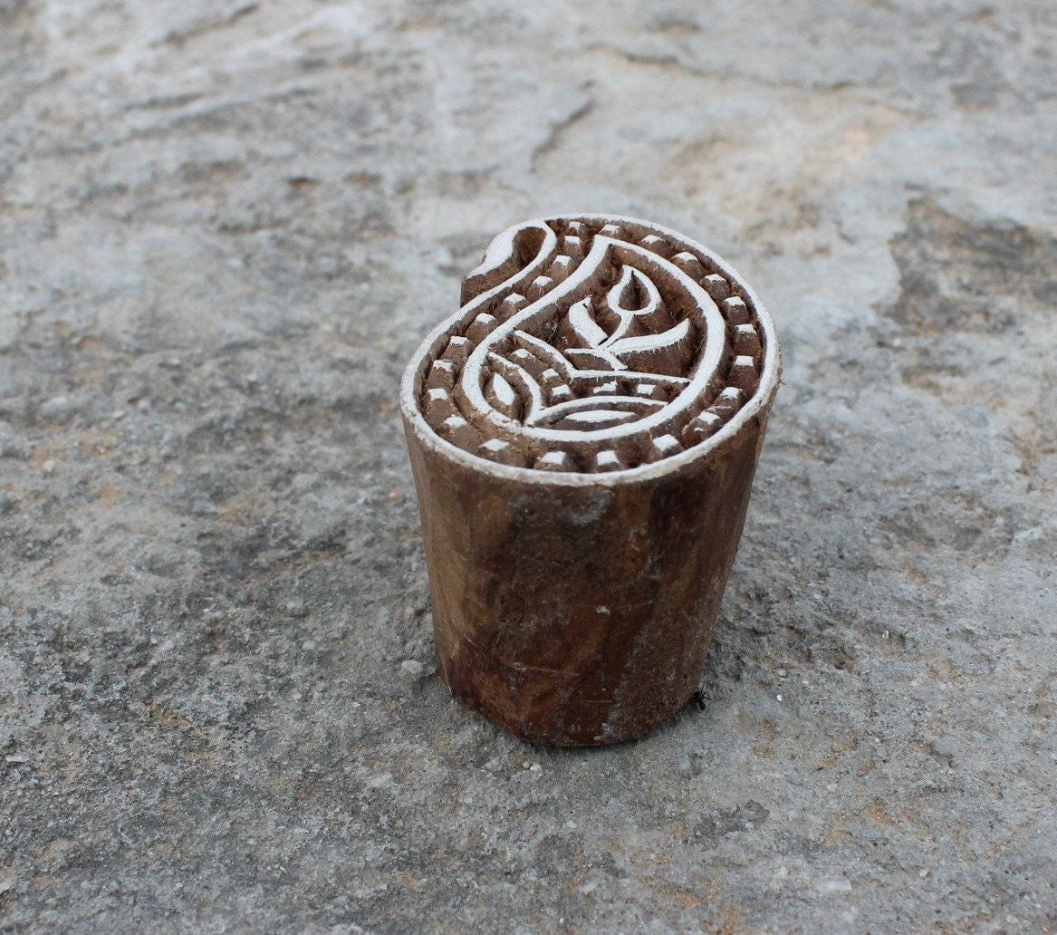 Handcrafted Paisley Textile Printing Blocks | Unique Indian Wood Stamps,  Leaf Stamp Carve For Printing Leaves Soap Stamp