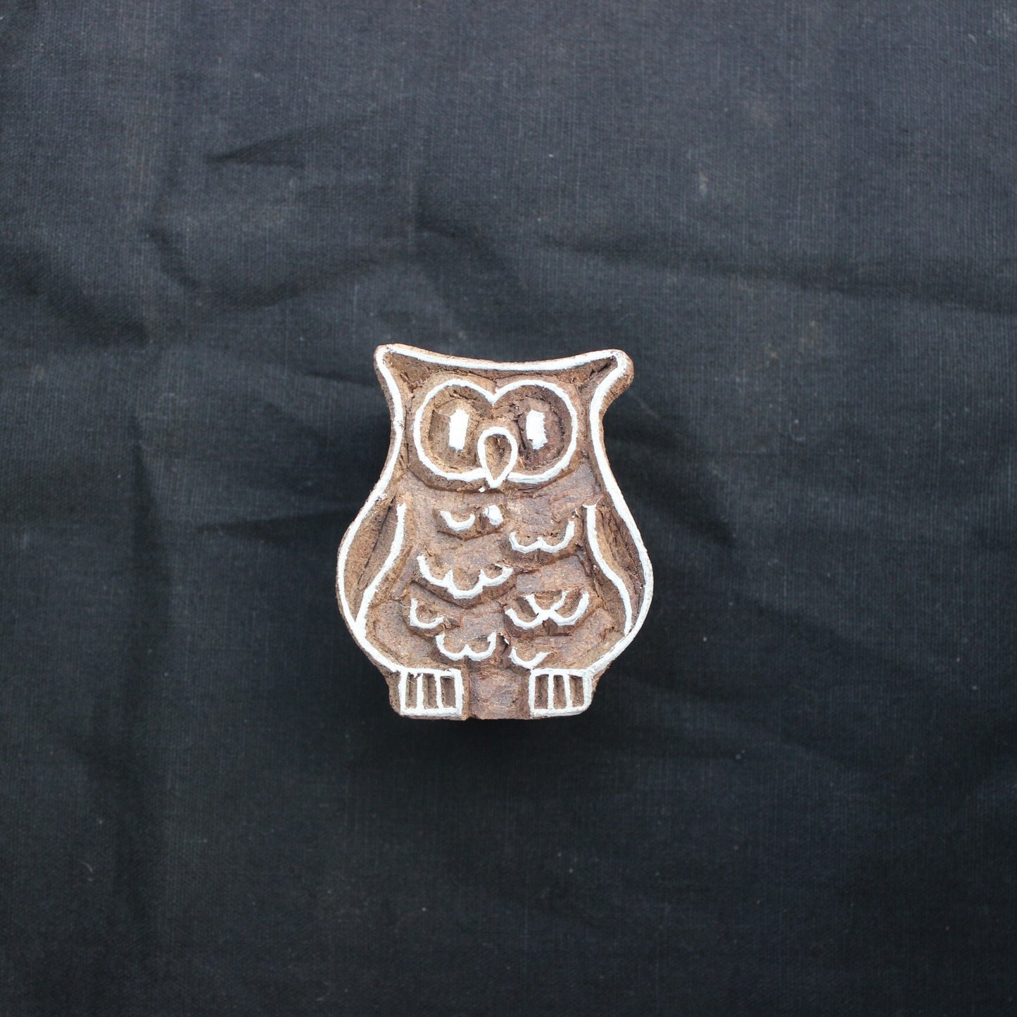 Artistic and Authentic Owl Hand Carved Indian Wood Stamp for Textile Printing and Personalized Crafts,  Bird Fabric Block Print Stamp