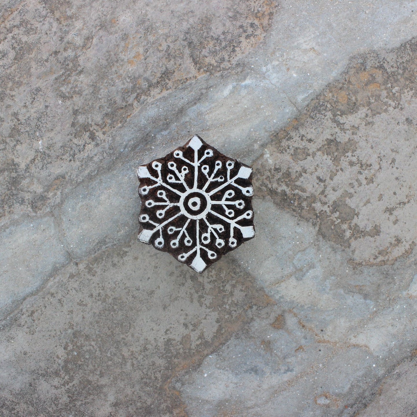 Handcrafted Snowflakes Textile Printing Blocks Unique Indian Wood Stamps Christmas Stamps Art And Collectibles Stamp Blocks