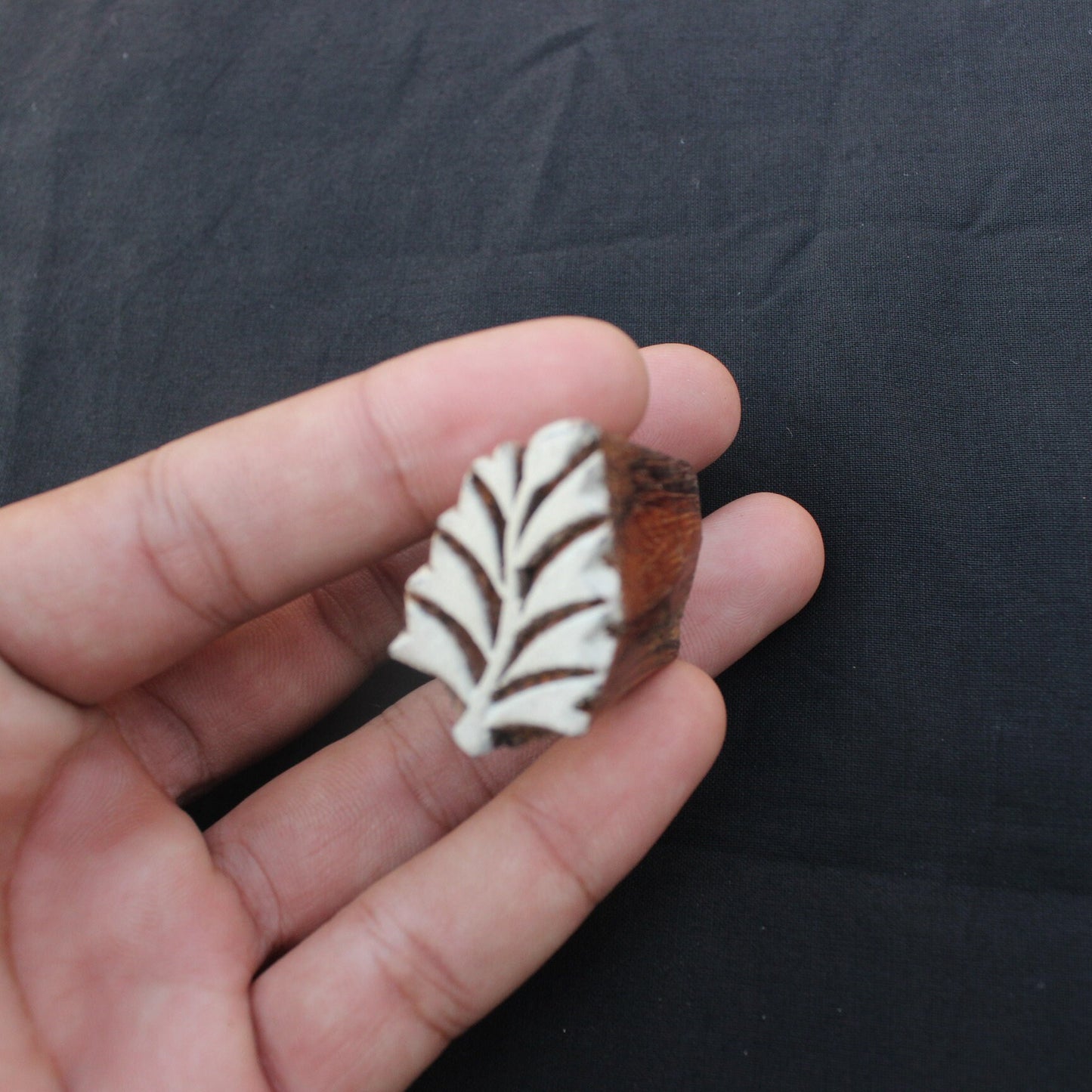 Traditional And Unique Leaf Indian Wood Stamps For Textile Printing Fathers Day Hand Carved And Personalized