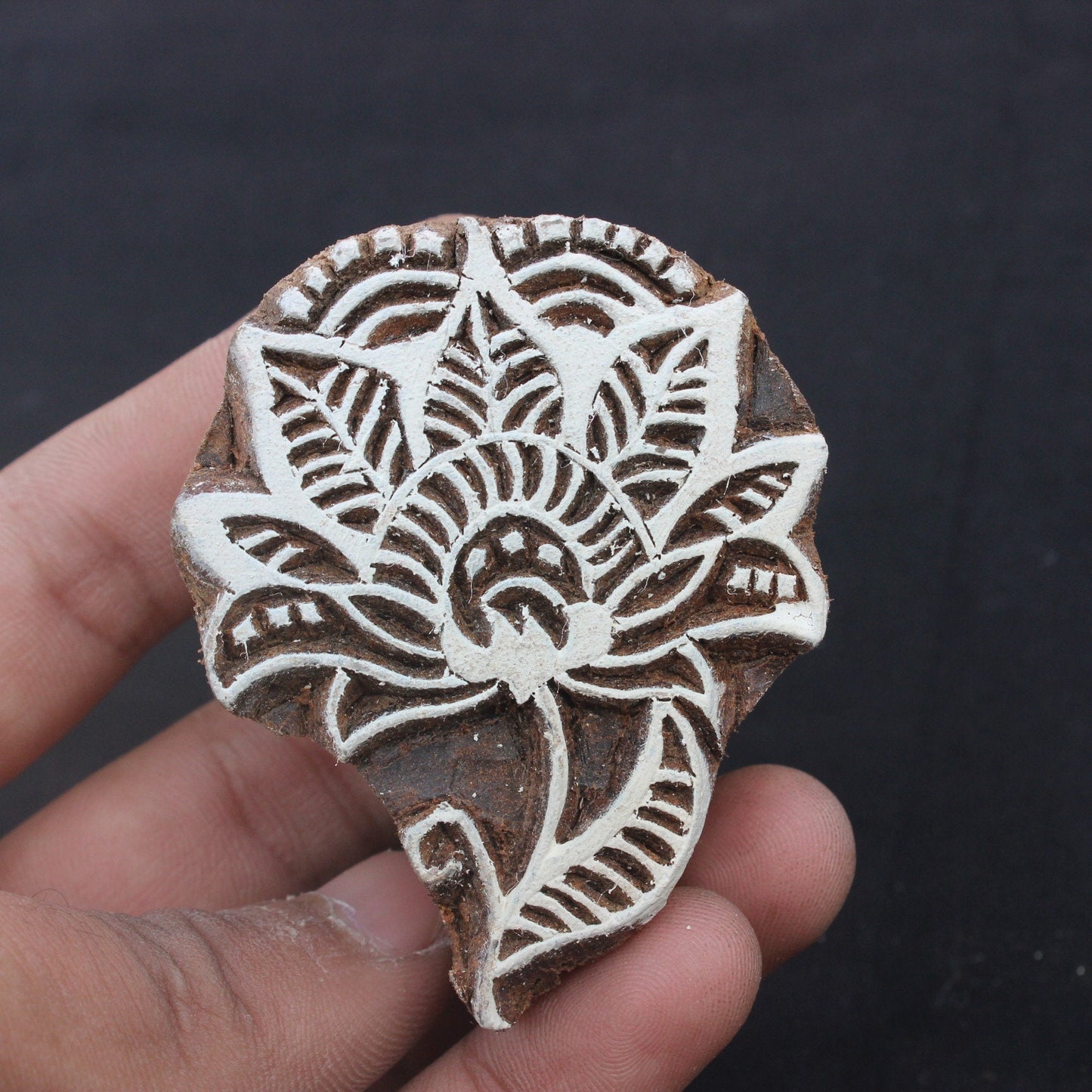 Lotus Block Print Stamp Floral Block Print Stamp Carve Block Print Stamp Carve Wooden Block Stamp For Printing Flower Soap Making Stamp