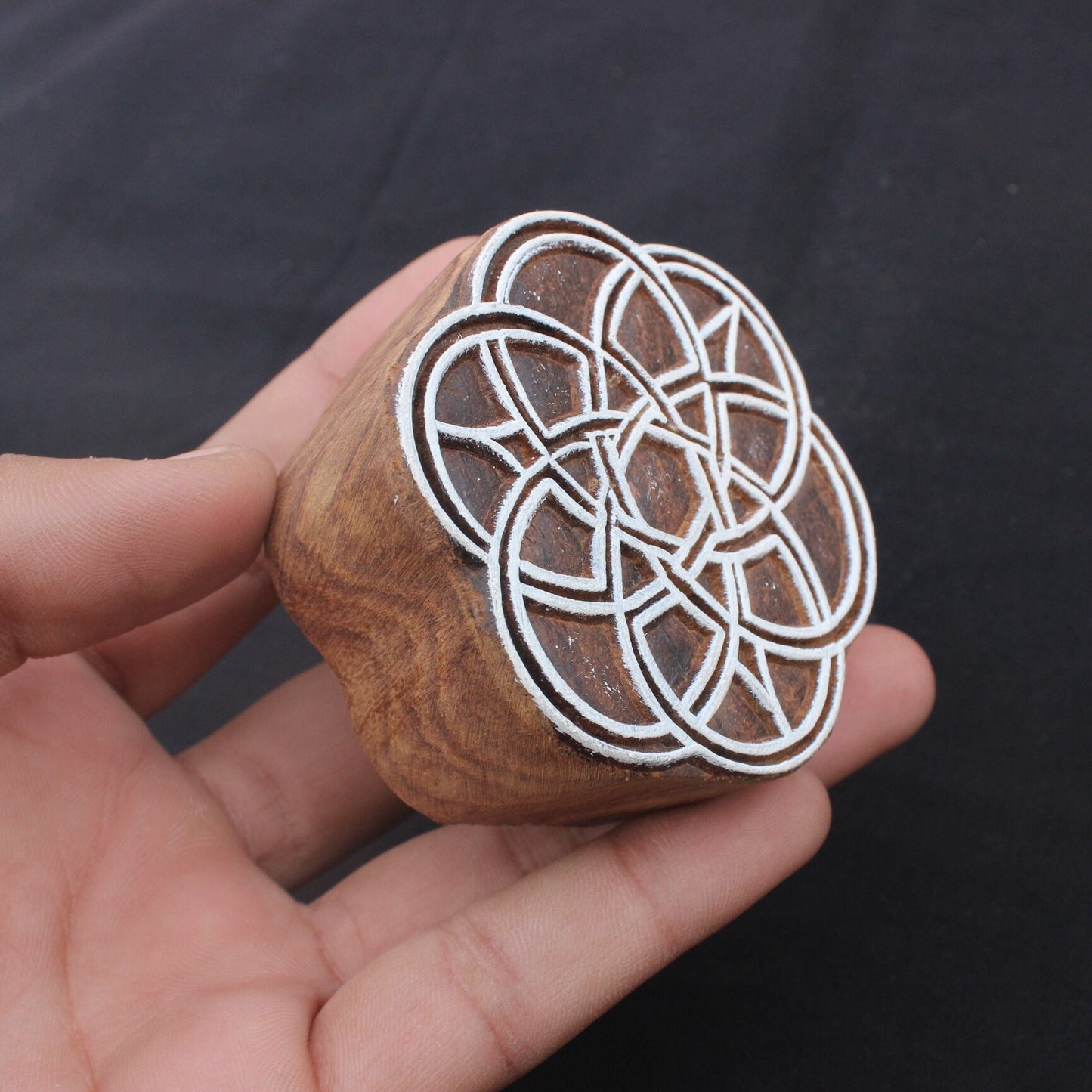 Celtic Block Print Stamp Flower Of Life Stamp Mandala Stamp Indian Stamp Indian Textile Block For Printing Geometric Soap Stamp Wooden Block