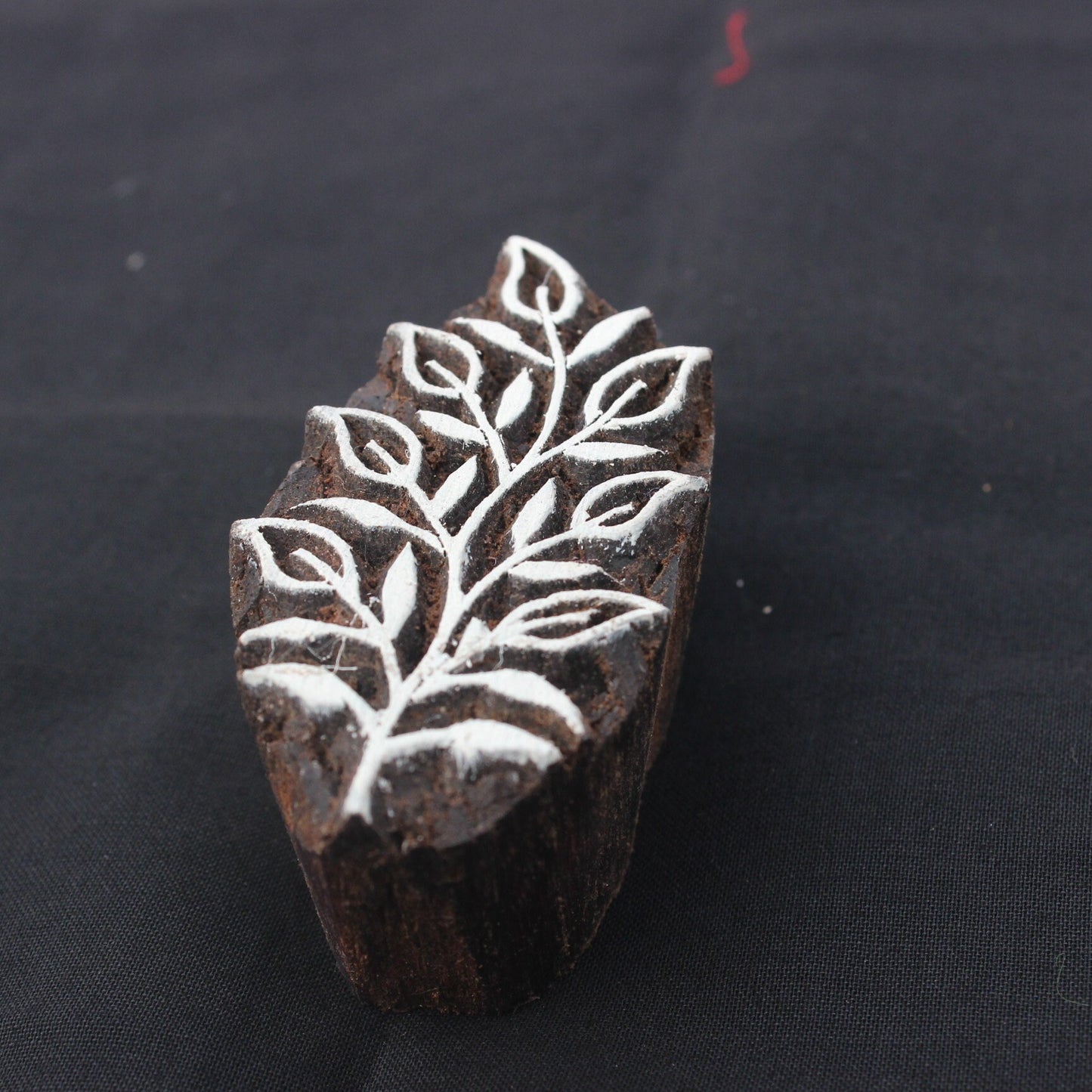 Floral Print Stamp Fern Print Stamp Traditional Wooden Block Indian Wood Block Stamp Carve Textile Block For Printing Branch Soap Stamp