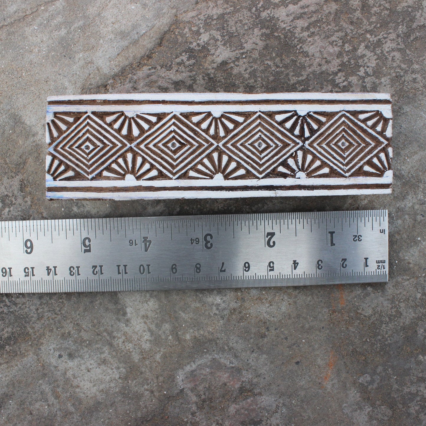 Floral Border Block Print Stamp Hand Carved Wooden Stamp Celtic Border Fabric Stamp Indian Block Print Stamp For Printing Border Soap Stamp