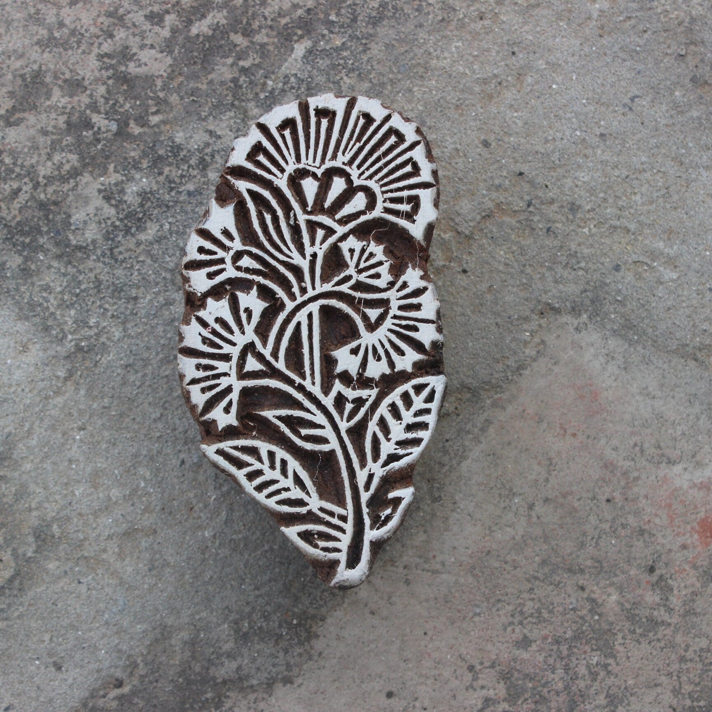 Floral Block Stamp Paisley Wooden Block Stamp Indian Fabric Stamp Flower Wood Block Stamp Indian Textile Block For Printing Fern Soap Stamp