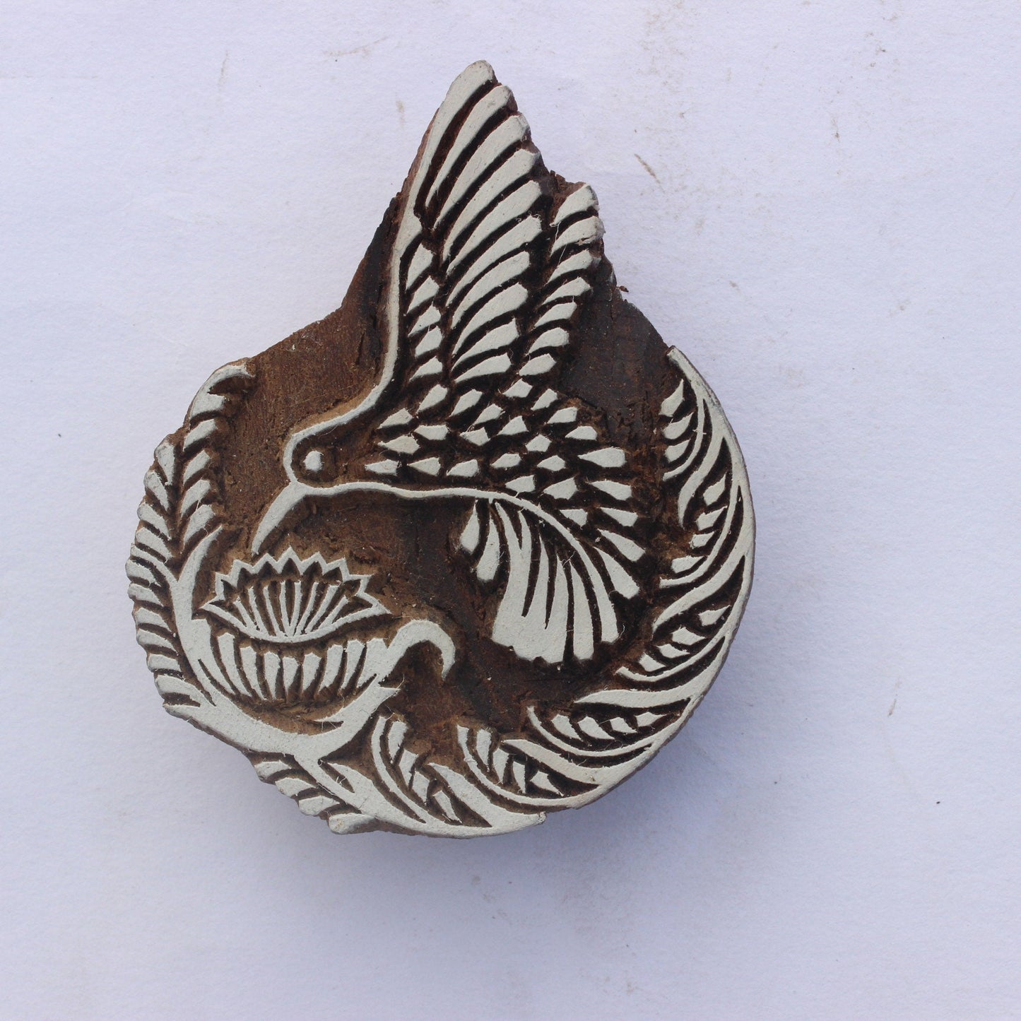 Bird Block Print Stamp Carve Wooden Stamp Hand Carved Stamp Pottery Wood Block Stamp Peace Block Print Stamp For Printing Floral Soap Stamp