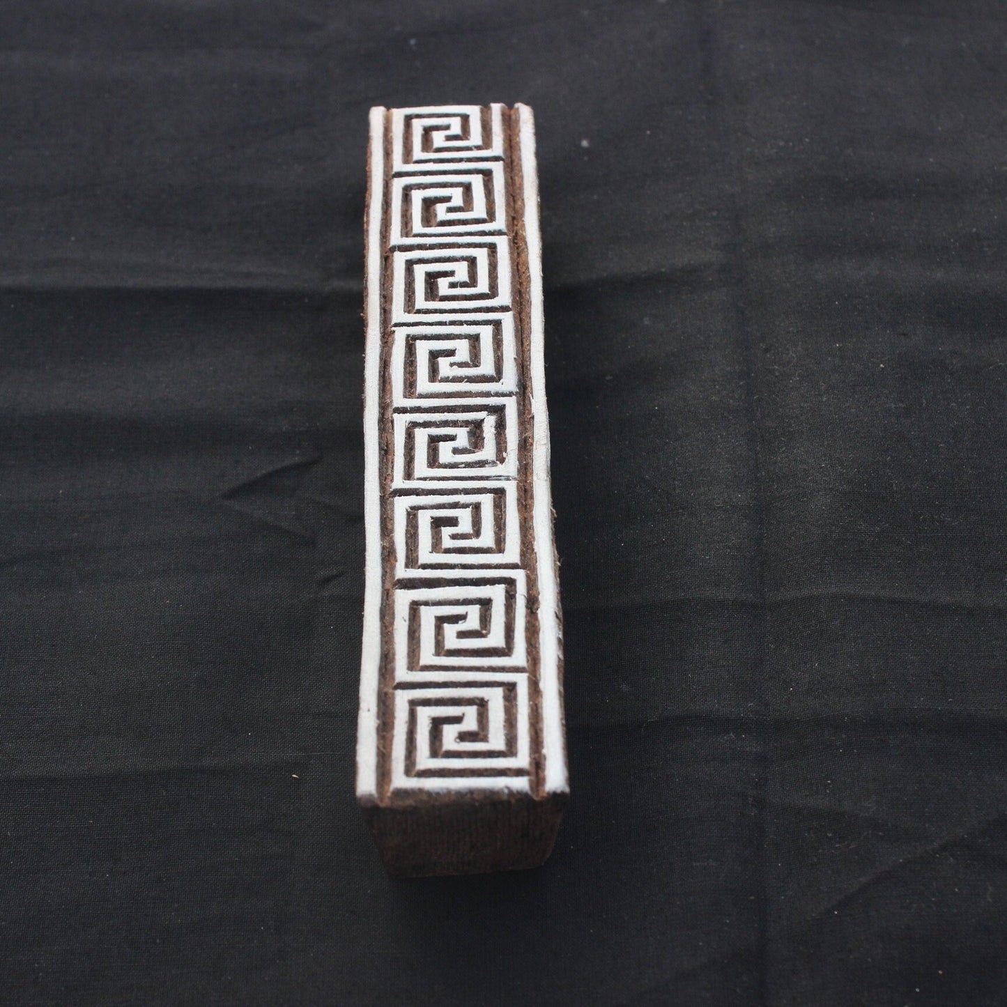 Celtic Border Fabric Stamp Indian Block Print Stamp Spiral Soap Stamp Geometric Square Wood Block Stamp Carve Wooden Stamp For Printing