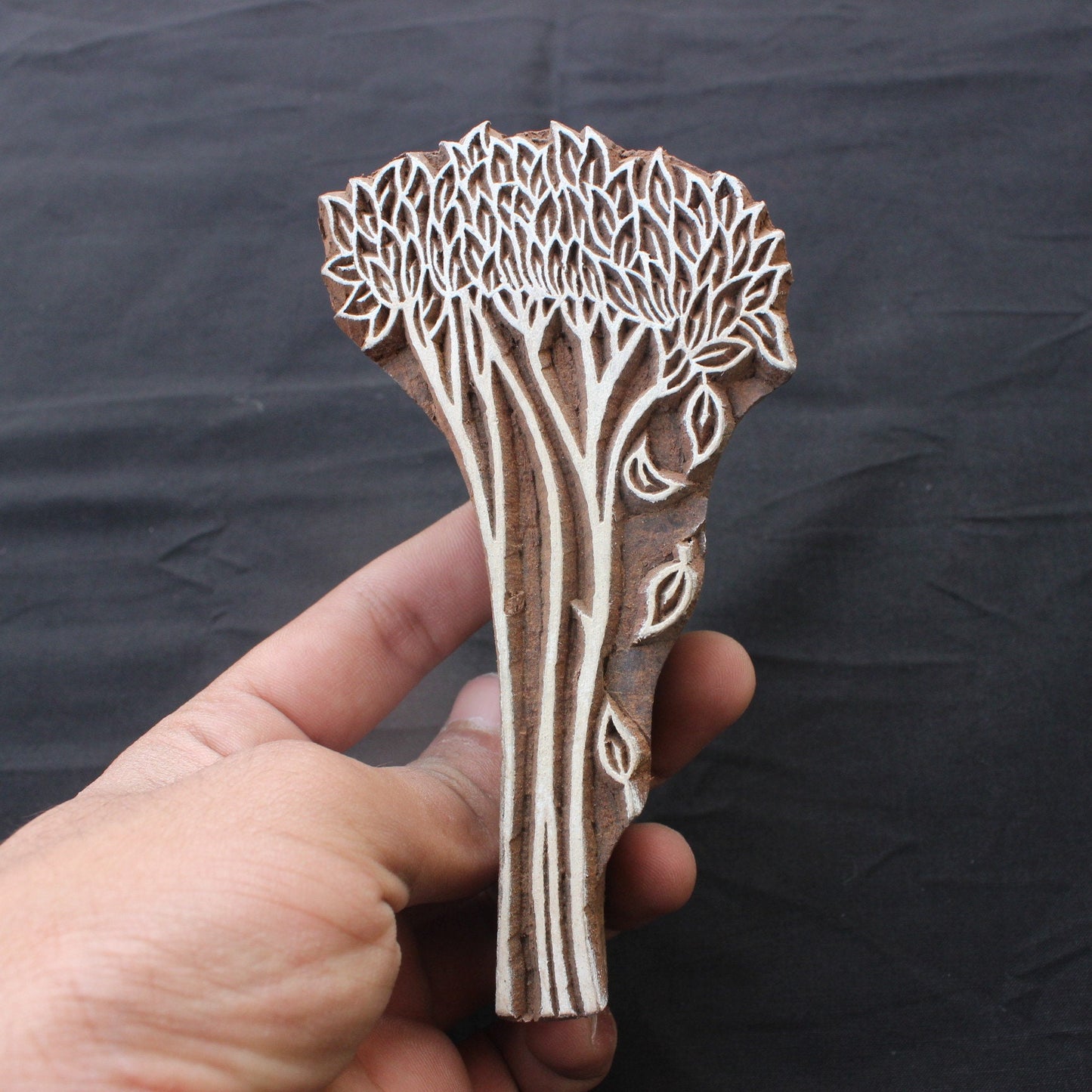 Tree Of Life Fabric Stamp Carve Block Stamp Tree Fabric Stamp Hand Carved Textile Block For Printing Petals Soap Making Stamp Traditional