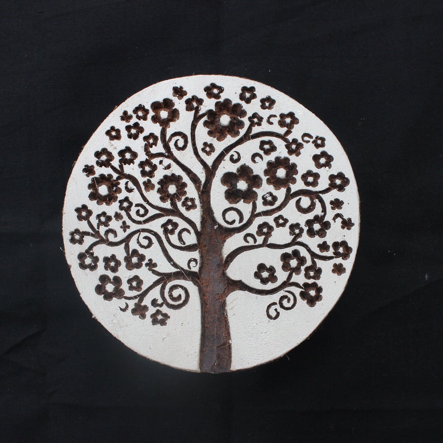 Tree Of Life Wood Block Print Stamp Hand Carved Stamp Tree Block Print Stamp Hand Carved Textile Block For Printing Floral Tree Soap Stamp