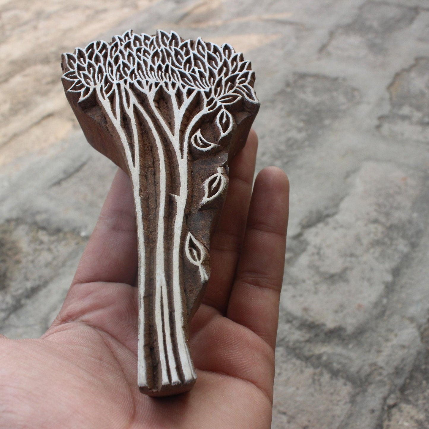 Tree Of Life Fabric Stamp Carve Block Stamp Tree Fabric Stamp Hand Carved Textile Block For Printing Petals Soap Making Stamp Traditional