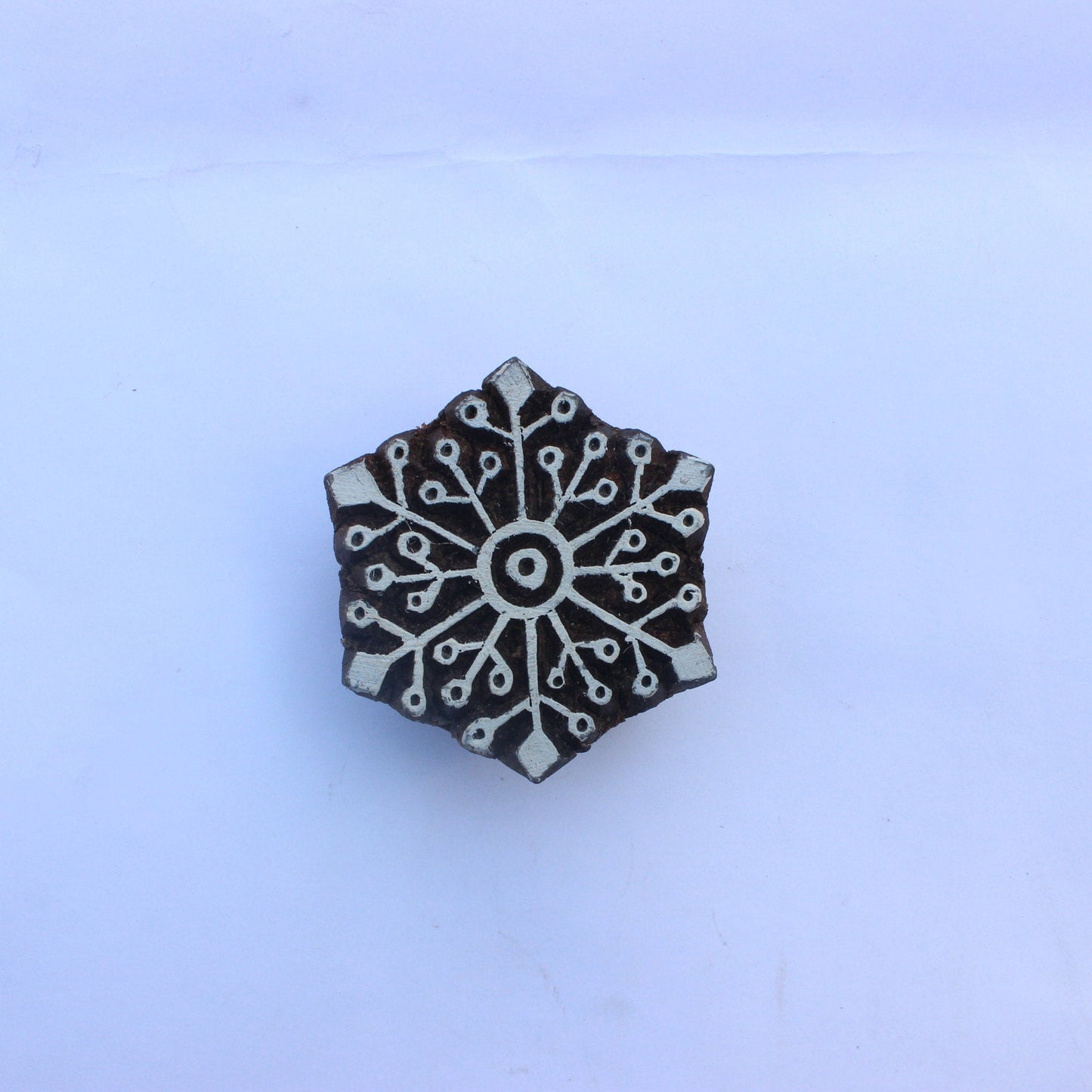 Handcrafted Snowflakes Textile Printing Blocks Unique Indian Wood Stamps Christmas Stamps Art And Collectibles Stamp Blocks