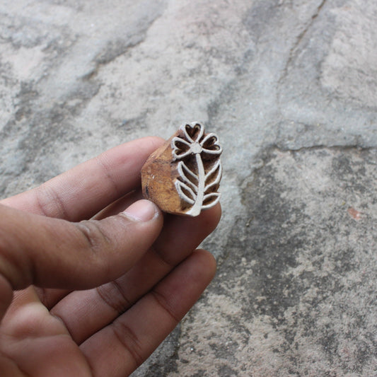 Flower Block Print Stamp Hand Carved Wooden Stamp Hand Carved Stamp Floral Stamp For Printing Hand Carved Soap Making Stamp Traditional