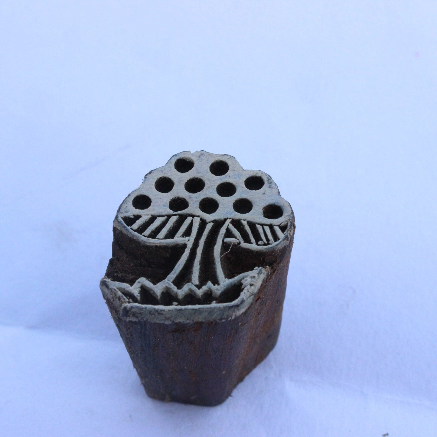 Mushroom Block Print Stamp Hand Carved Fabric Block Print Stamp Indian Textile Printing Block For Printing Carve Block Soap Making Stamp