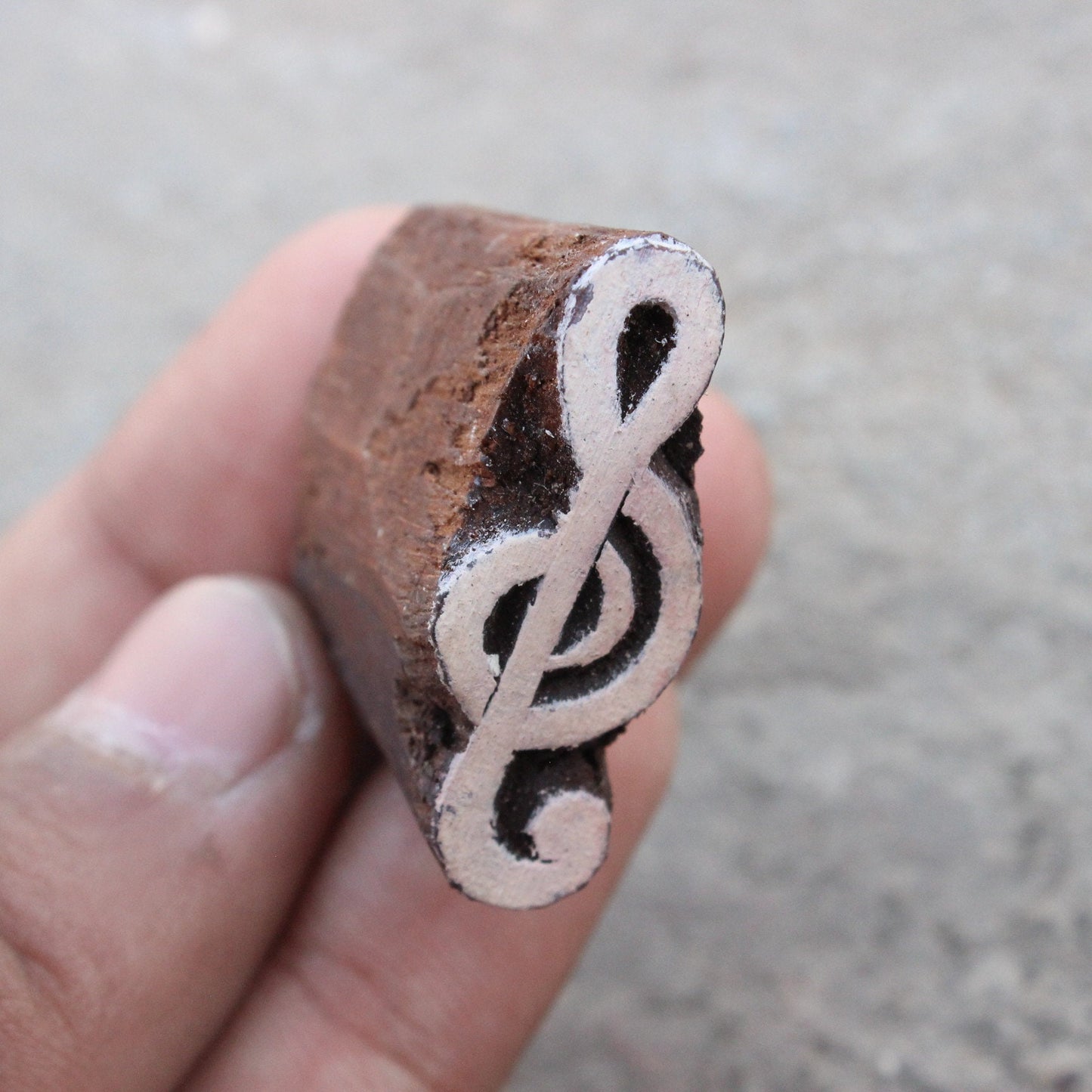 Musical Print Stamp Traditional Textile Block Fabric Stamp Hand Carve Block Stamp Music Sign Stamp Wooden Stamp For Printing Kids Soap Stamp