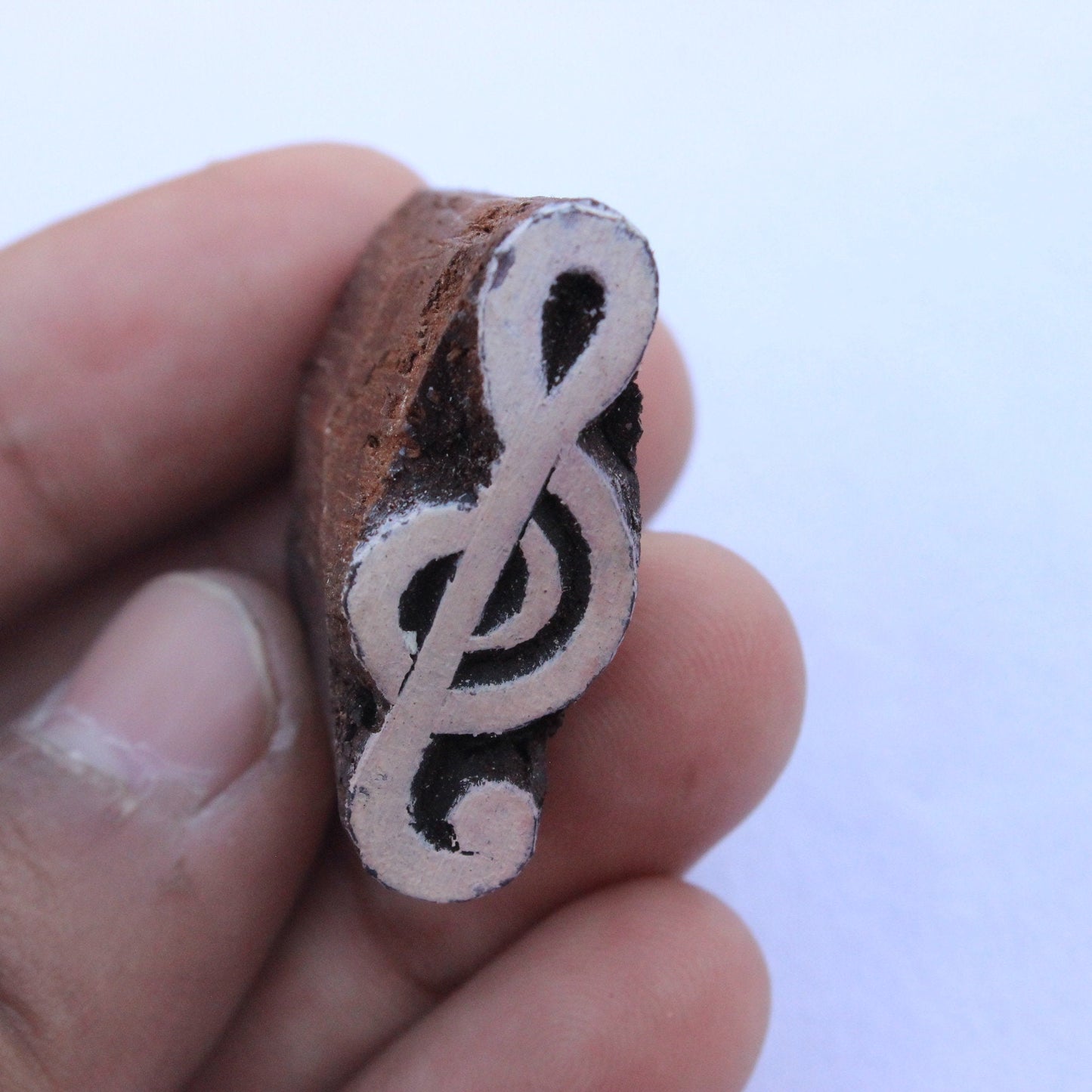 Musical Print Stamp Traditional Textile Block Fabric Stamp Hand Carve Block Stamp Music Sign Stamp Wooden Stamp For Printing Kids Soap Stamp