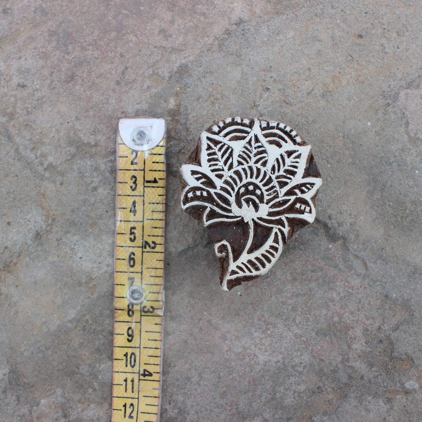 Lotus Block Print Stamp Floral Block Print Stamp Carve Block Print Stamp Carve Wooden Block Stamp For Printing Flower Soap Making Stamp