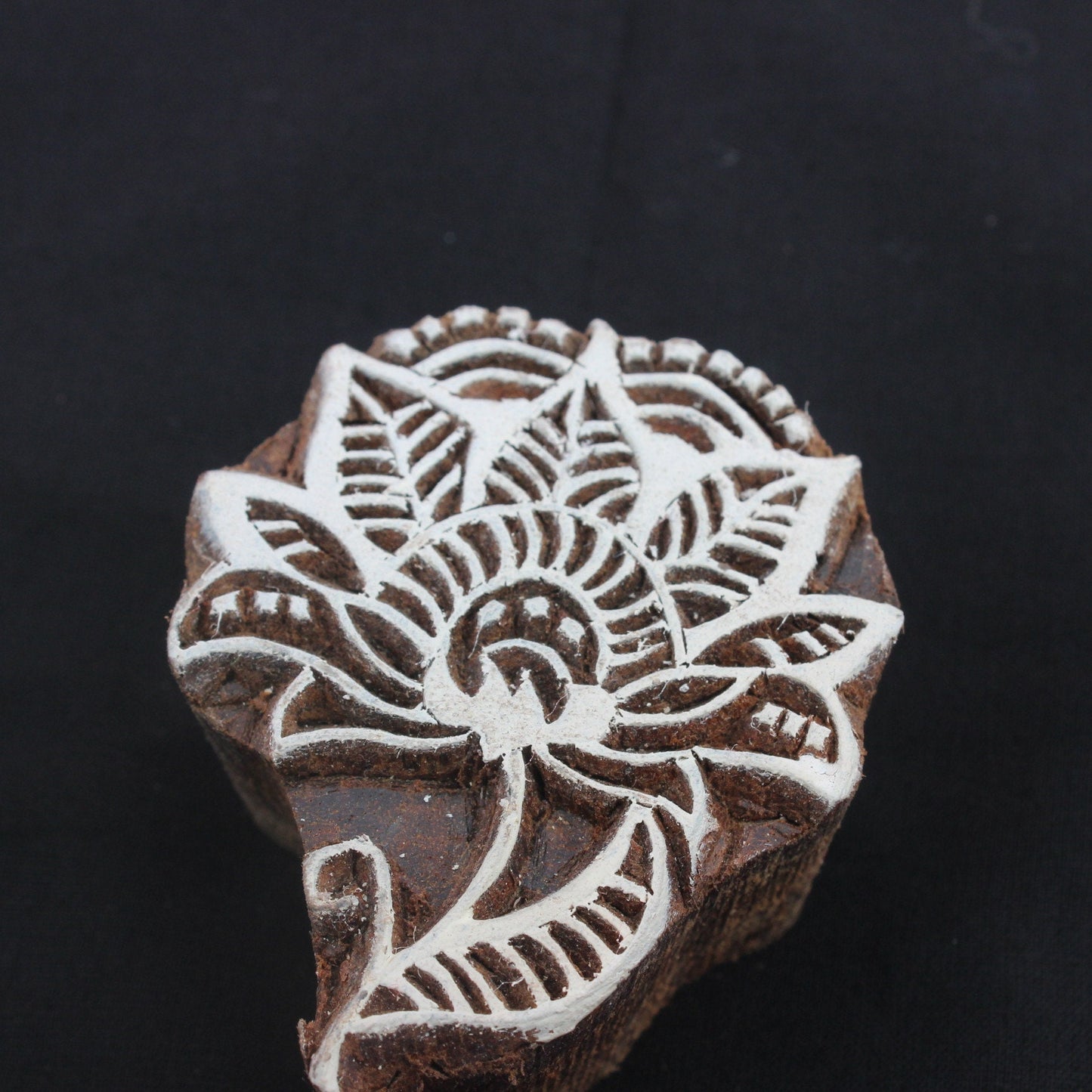 Lotus Block Print Stamp Floral Block Print Stamp Carve Block Print Stamp Carve Wooden Block Stamp For Printing Flower Soap Making Stamp