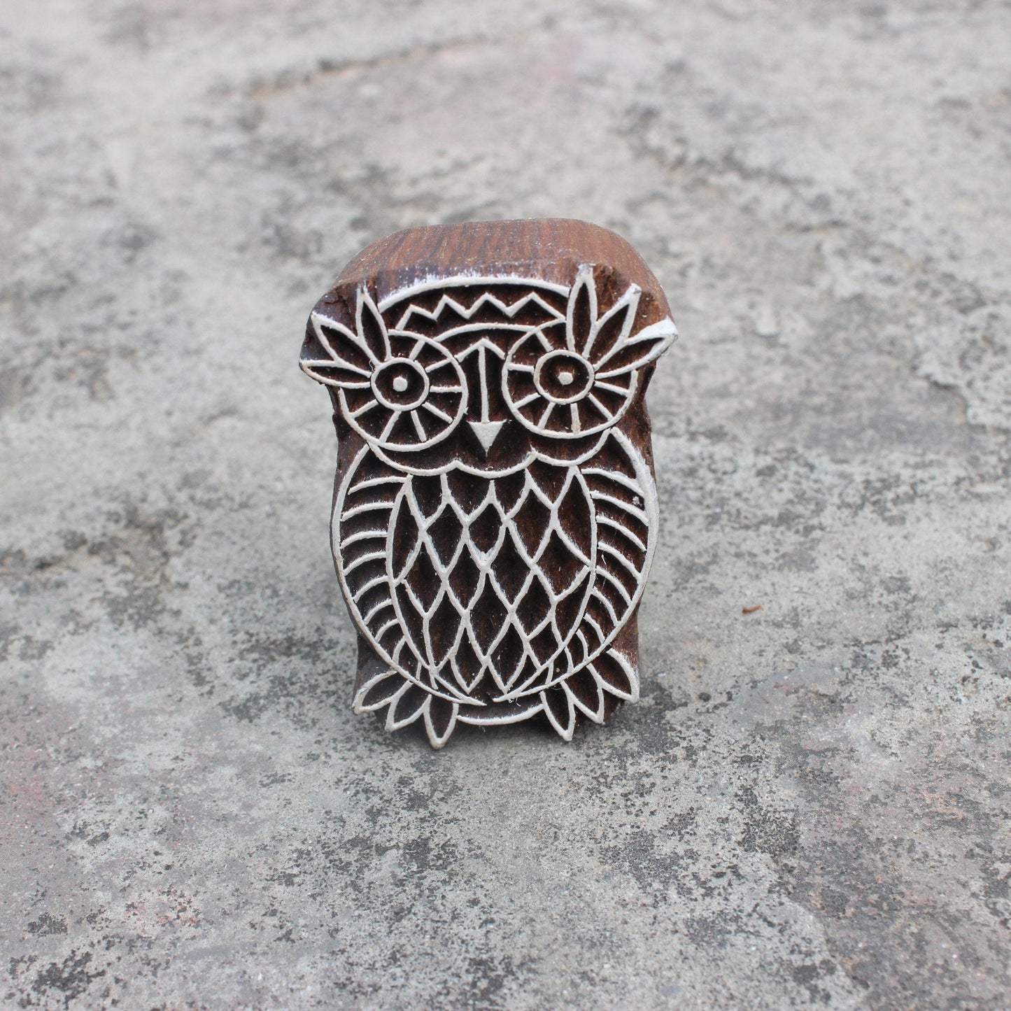 Owl Hand Carved Block Print Stamp Bird Block Print Stamp Textile Block Print Stamp Textile Block Printing Hippie Paper Stamp Soap Stamp