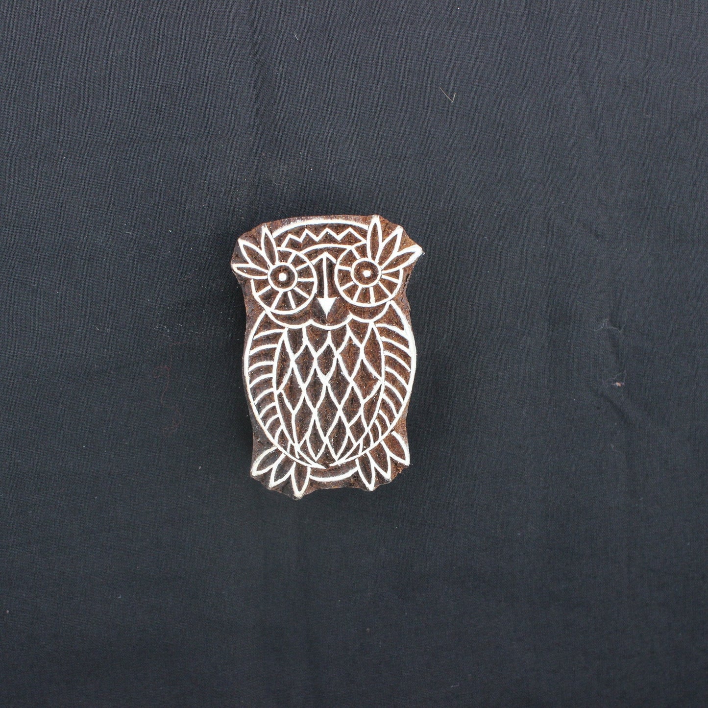 Owl Hand Carved Block Print Stamp Bird Block Print Stamp Textile Block Print Stamp Textile Block Printing Hippie Paper Stamp Soap Stamp