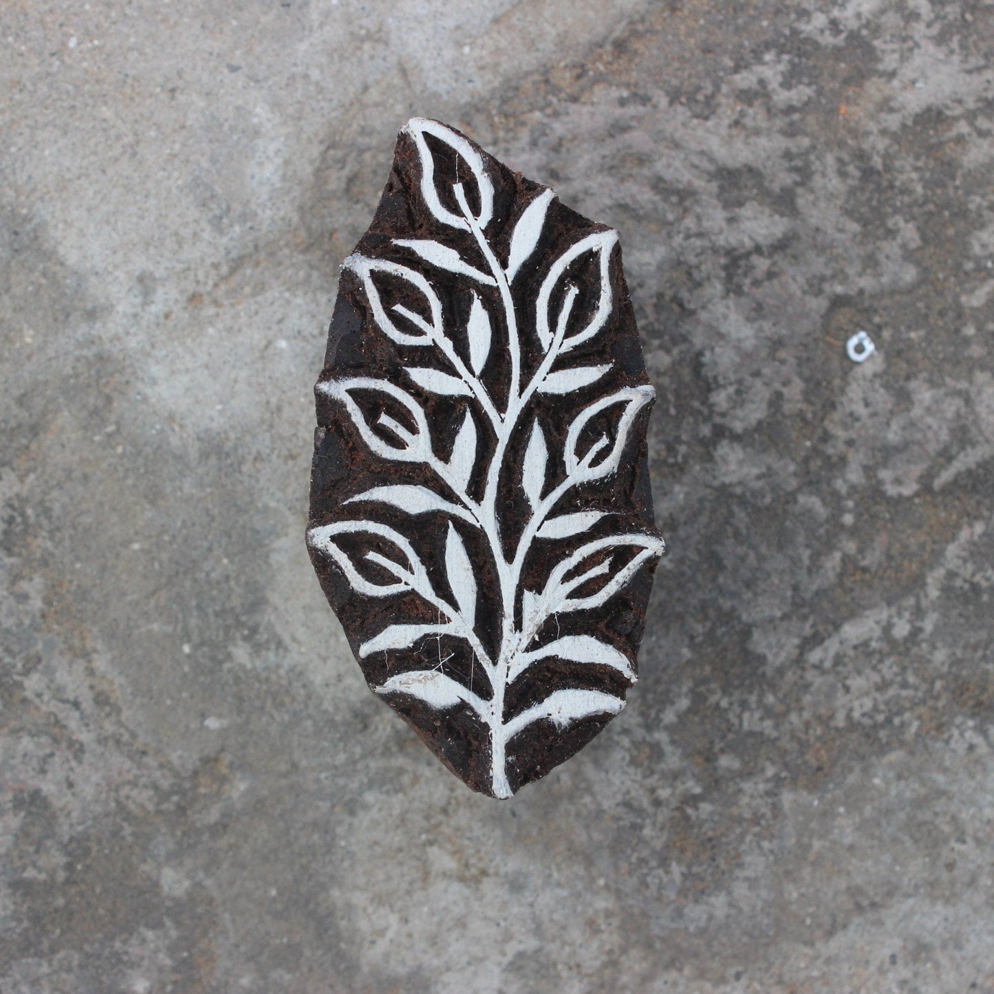 Floral Print Stamp Fern Print Stamp Traditional Wooden Block Indian Wood Block Stamp Carve Textile Block For Printing Branch Soap Stamp