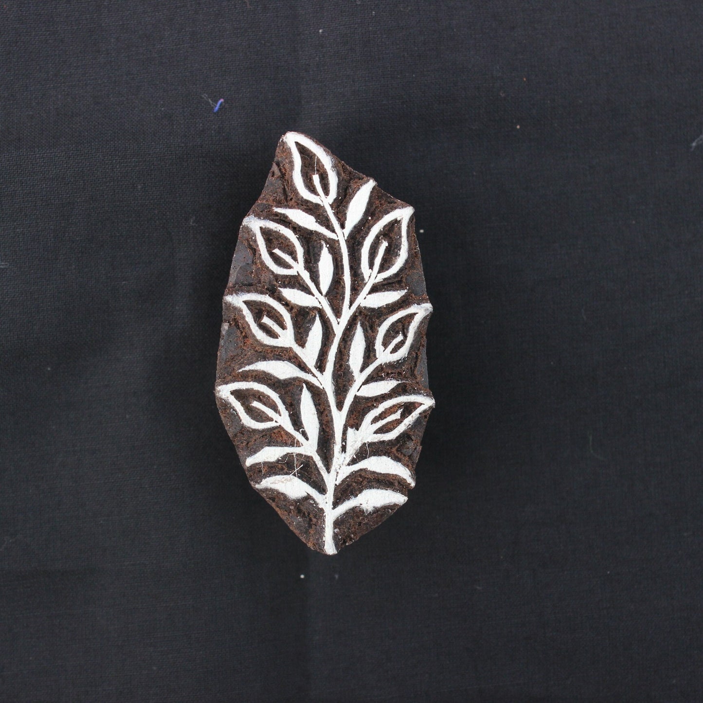 Floral Print Stamp Fern Print Stamp Traditional Wooden Block Indian Wood Block Stamp Carve Textile Block For Printing Branch Soap Stamp