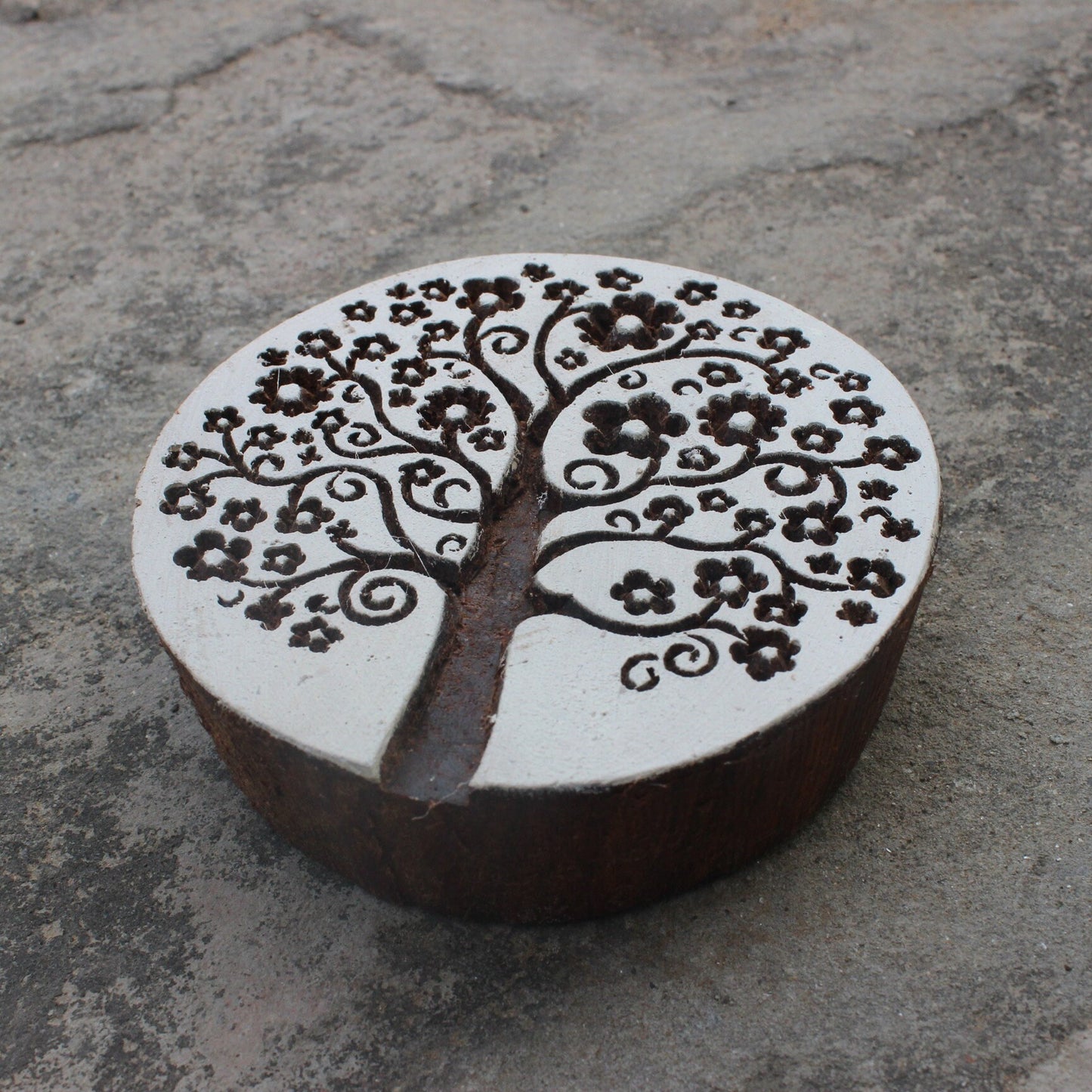 Tree Of Life Wood Block Print Stamp Hand Carved Stamp Tree Block Print Stamp Hand Carved Textile Block For Printing Floral Tree Soap Stamp