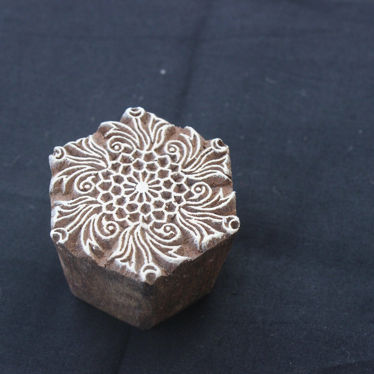 Mandala Block Print Stamp Indian Block Print Stamp Floral Stamp Indian Wooden Stamp For Printing Flower Soap Stamp Traditional Textile Block