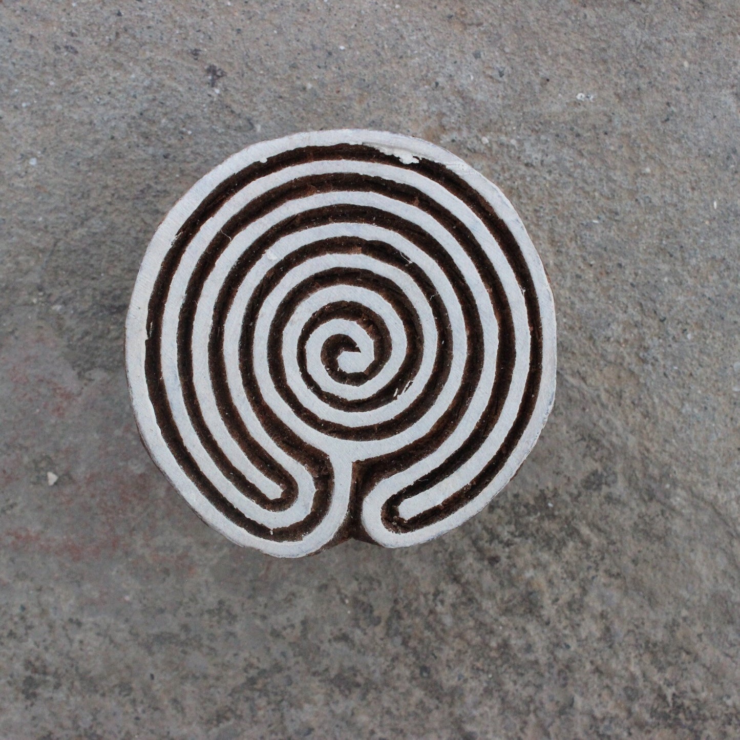 Celtic Fabric Wood Block Print Stamp Hand Carved Wooden Stamp Spiral Wood Block Stamp Carve Block Wood Stamp For Printing Circle Soap Stamp