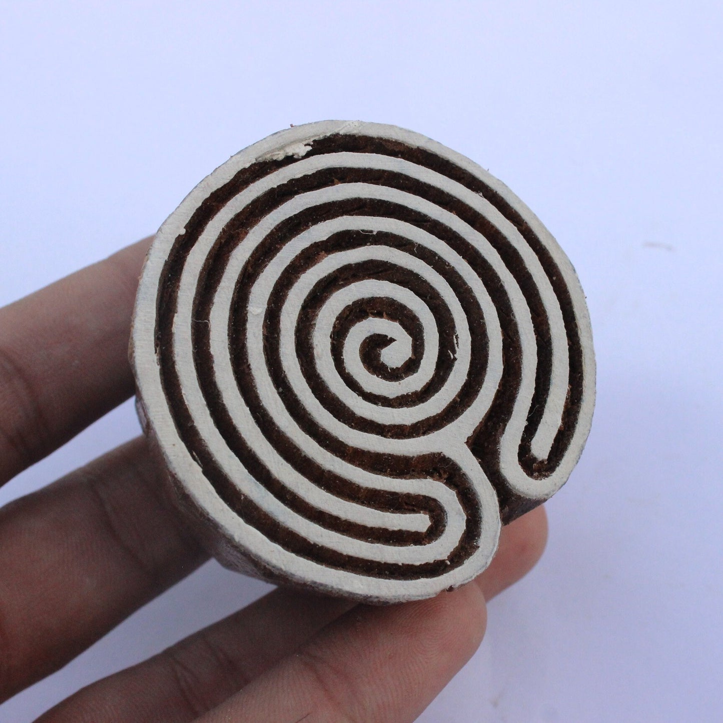 Celtic Fabric Wood Block Print Stamp Hand Carved Wooden Stamp Spiral Wood Block Stamp Carve Block Wood Stamp For Printing Circle Soap Stamp