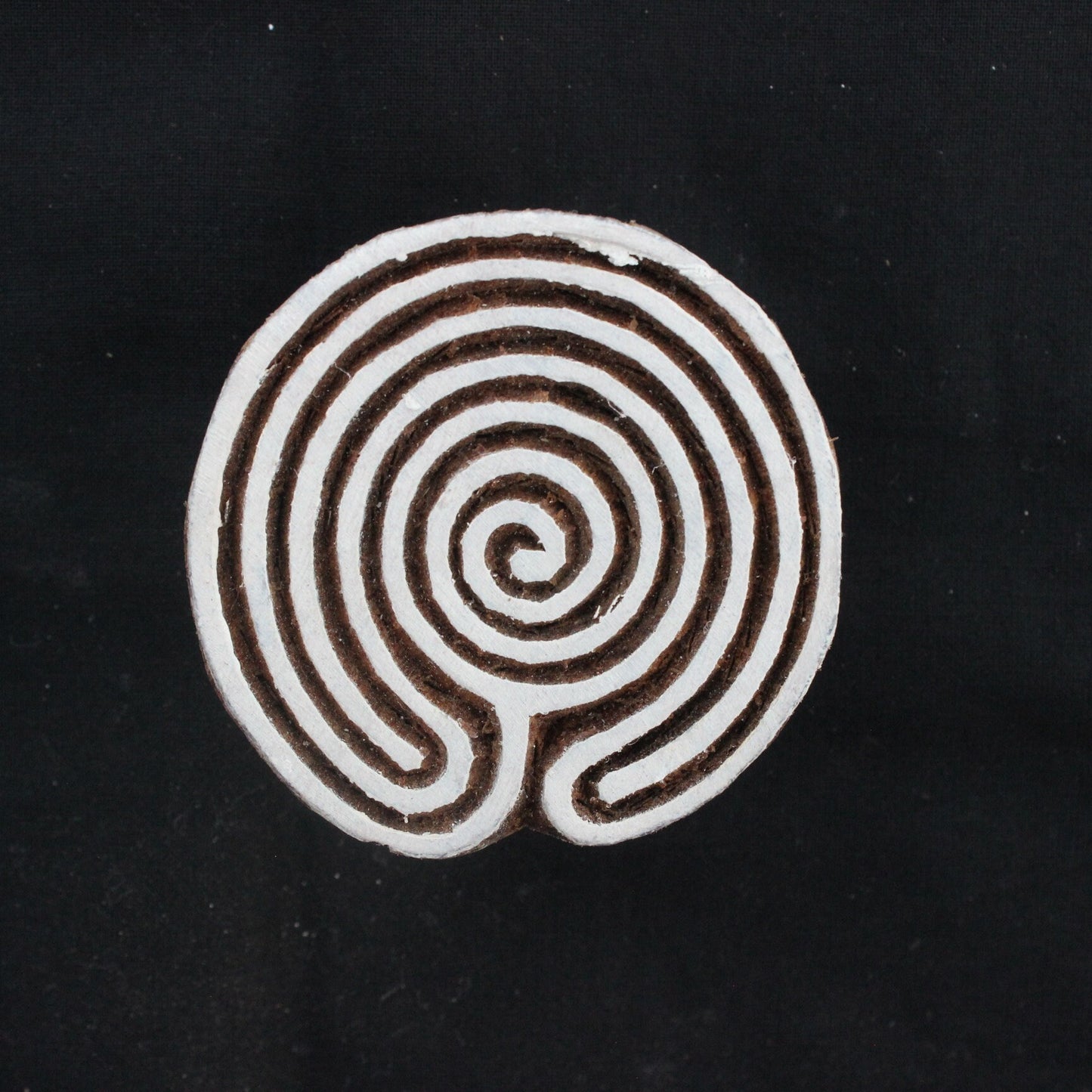 Celtic Fabric Wood Block Print Stamp Hand Carved Wooden Stamp Spiral Wood Block Stamp Carve Block Wood Stamp For Printing Circle Soap Stamp