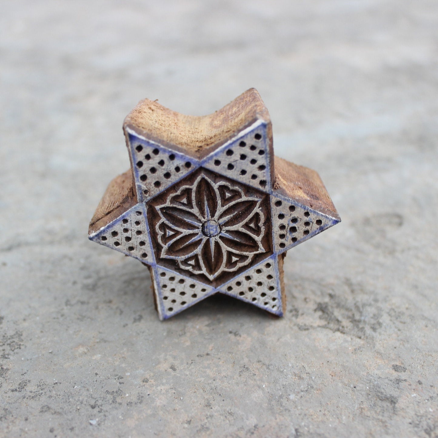 Star Block Print Stamp Indian Wood Block Stamp Flower Block Print Stamp Carve Textile Block For Printing Floral Soap Stamp Geometric Textile