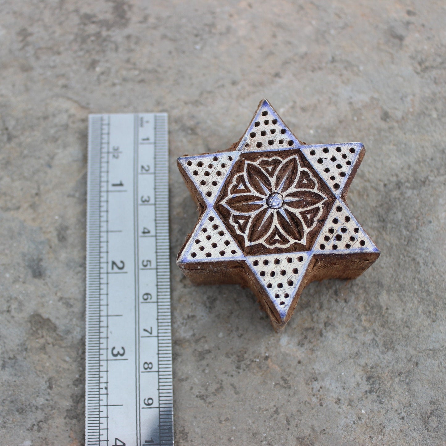 Star Block Print Stamp Indian Wood Block Stamp Flower Block Print Stamp Carve Textile Block For Printing Floral Soap Stamp Geometric Textile