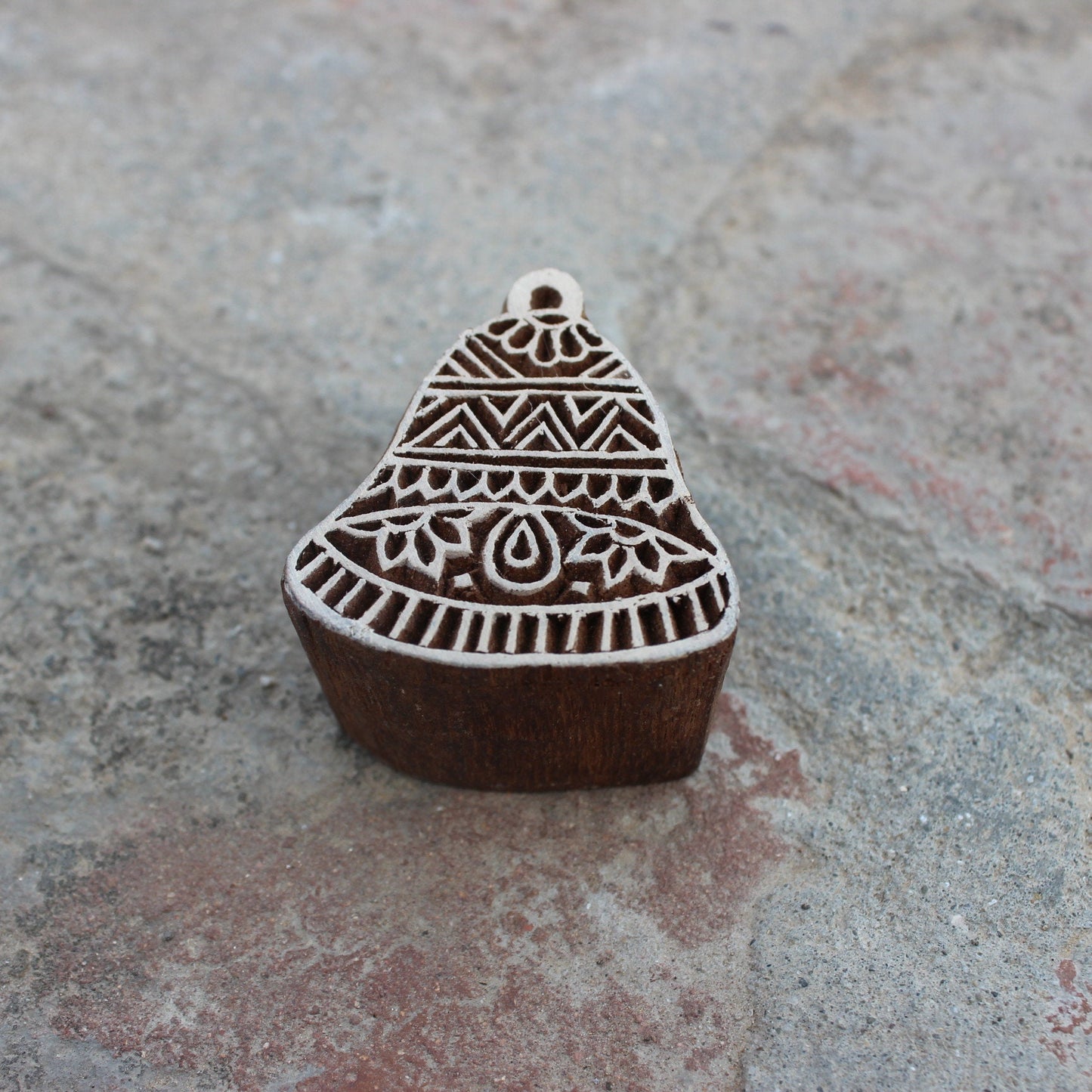 Christmas Bell Stamp Indian Wood Block Stamp Carve Wooden Stamp Bell Block Print Stamp For Printing Indian Soap Making Stamp Traditional