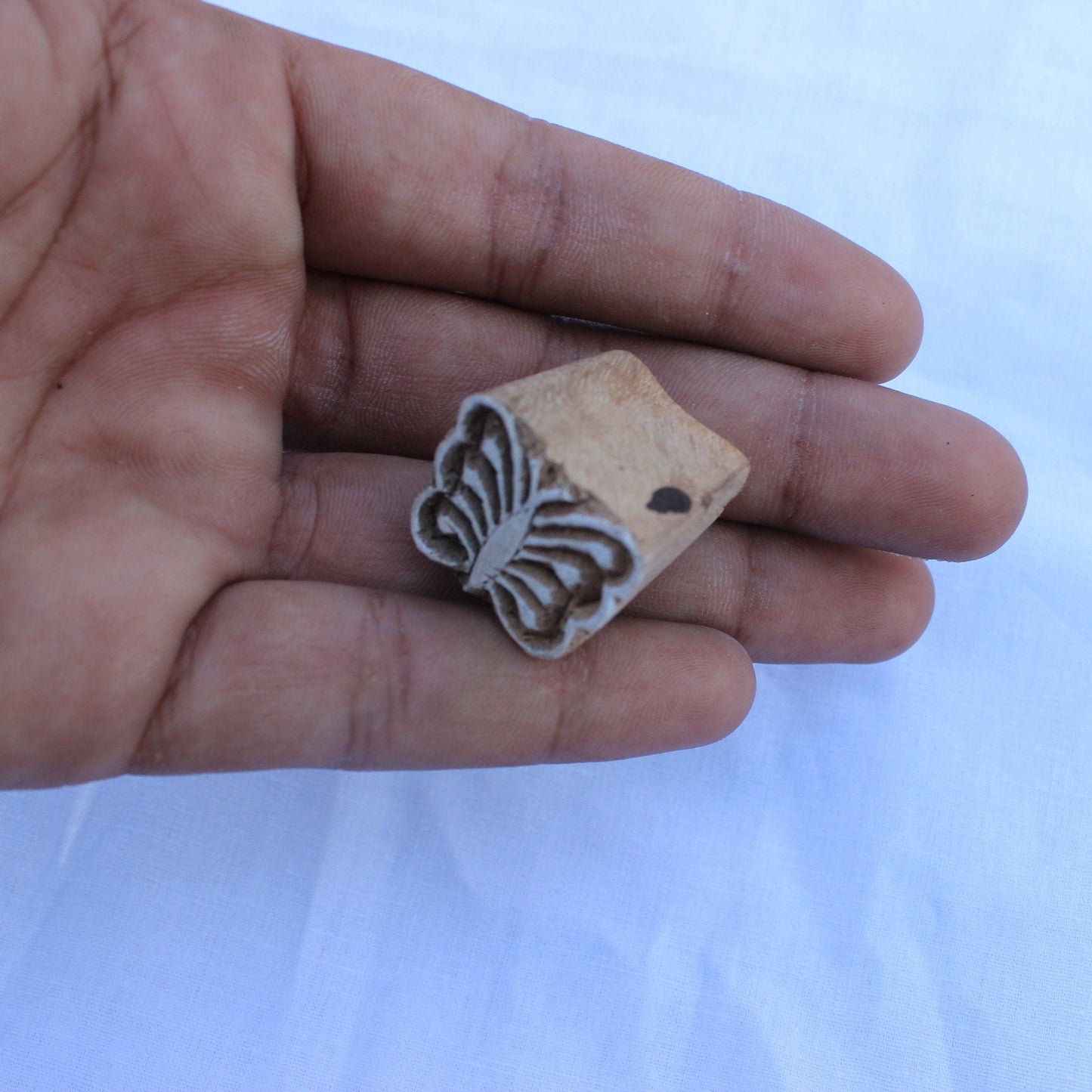 Butterfly Fabric Print Stamp Hand Carved Wood Block Stamp Insect Block Stamp Hand Carved Textile Printing Block For Printing Kids Soap Stamp
