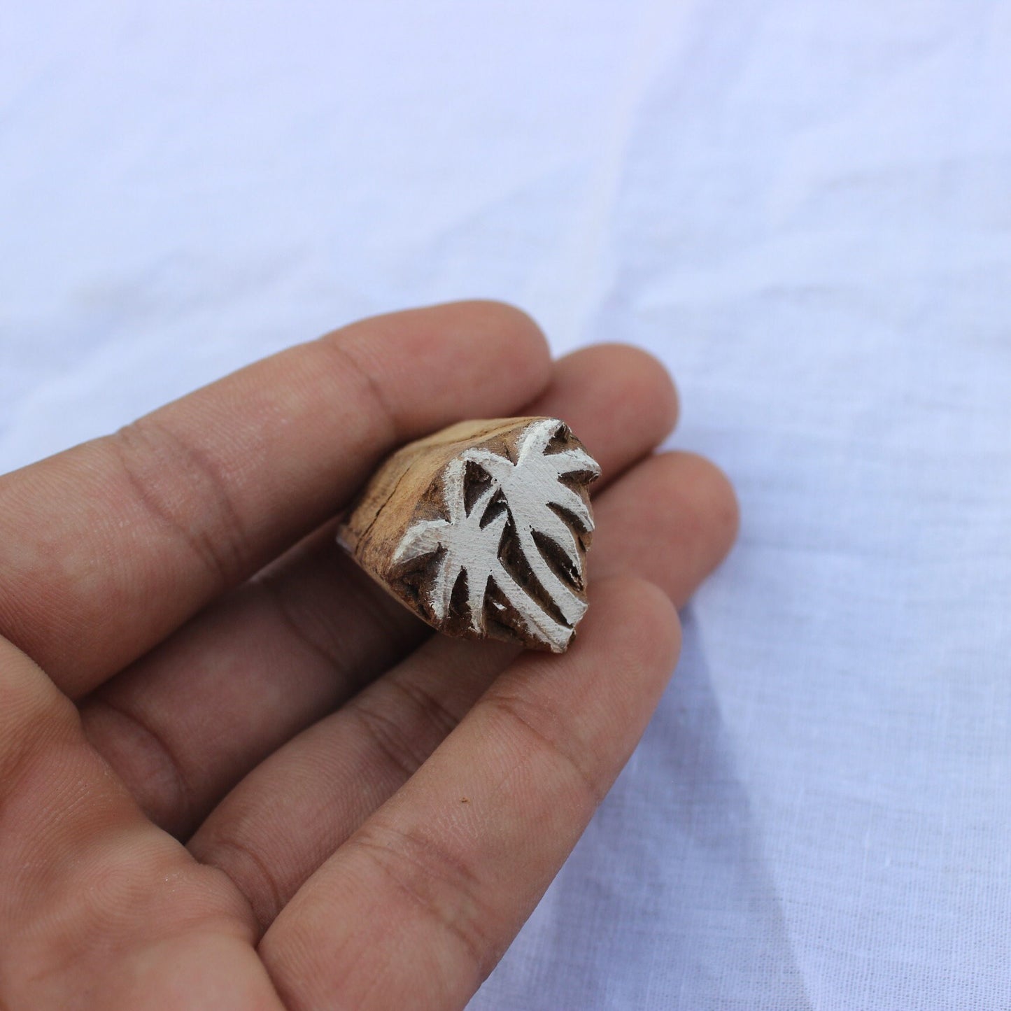 Coconut Tree Print Stamp Hand Carved Wooden Stamp Indian Block Stamp Tree Stamp For Printing Summer Soap Stamp Beach Wooden Printing Block