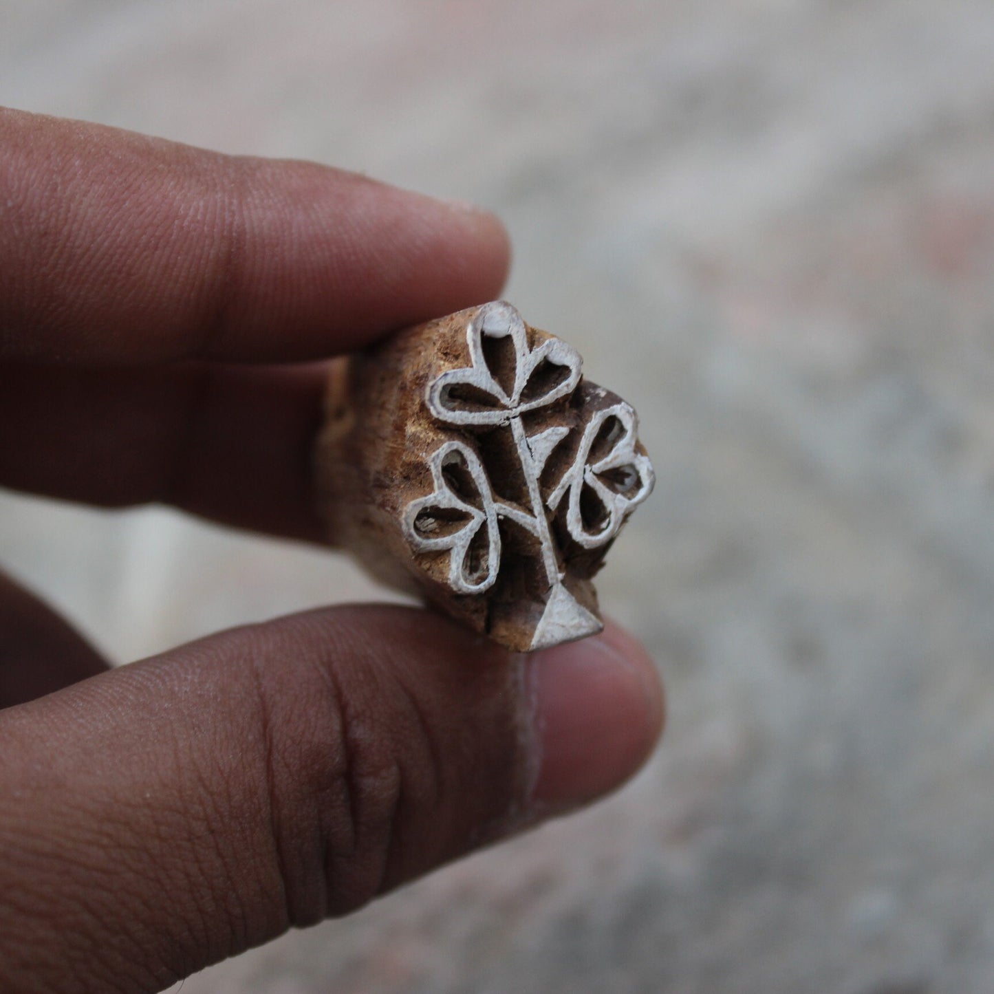 Hand Carved Floral Stamp Indian Block Print Stamp Flower Fabric Stamp Indian Textile Printing Block For Printing Heena Soap Making Stamp