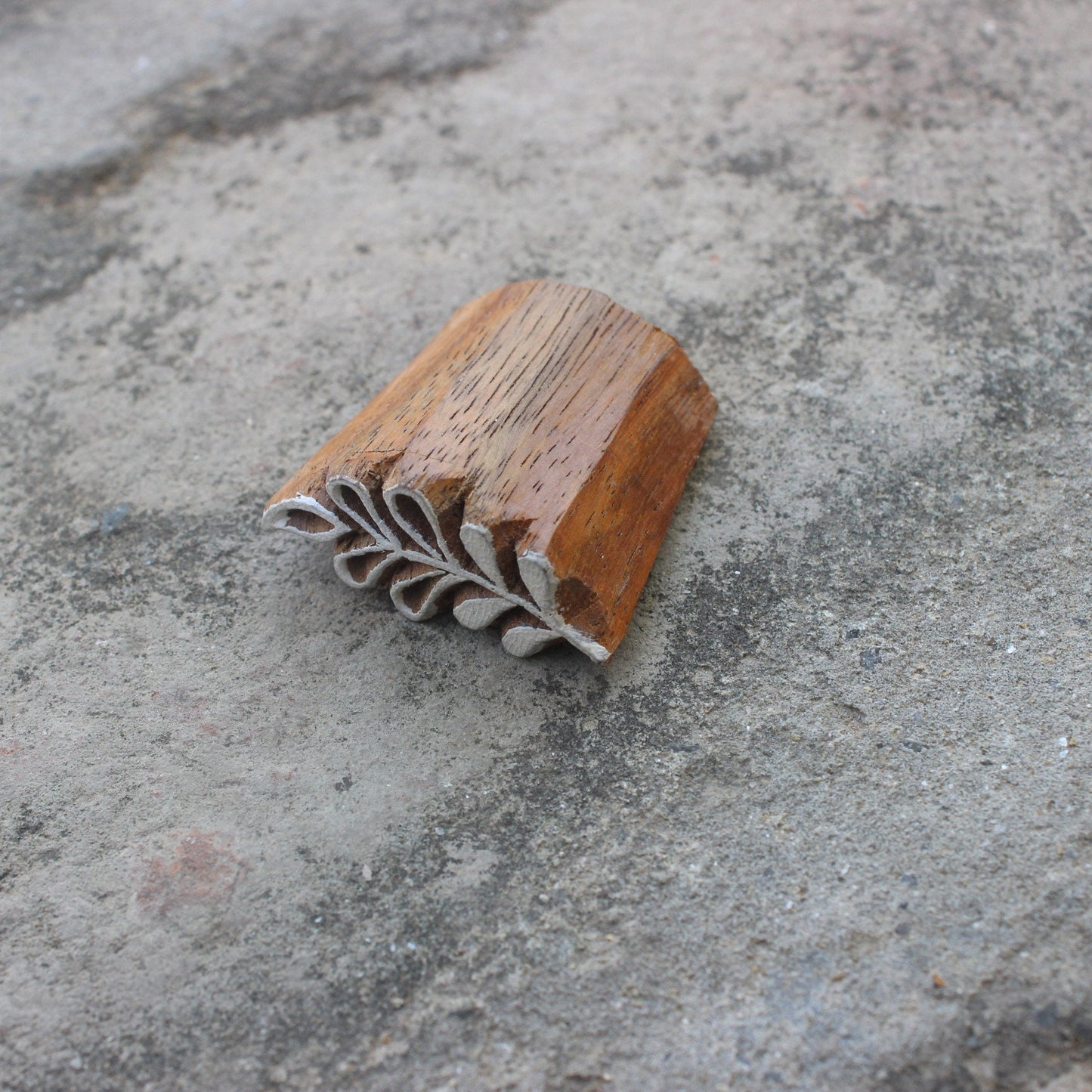 Floral Soap Block Print Stamp Hand Carved Wood Block Stamp Fern Block Stamp Indian Textile Printing Block For Printing Petal Block Stamp