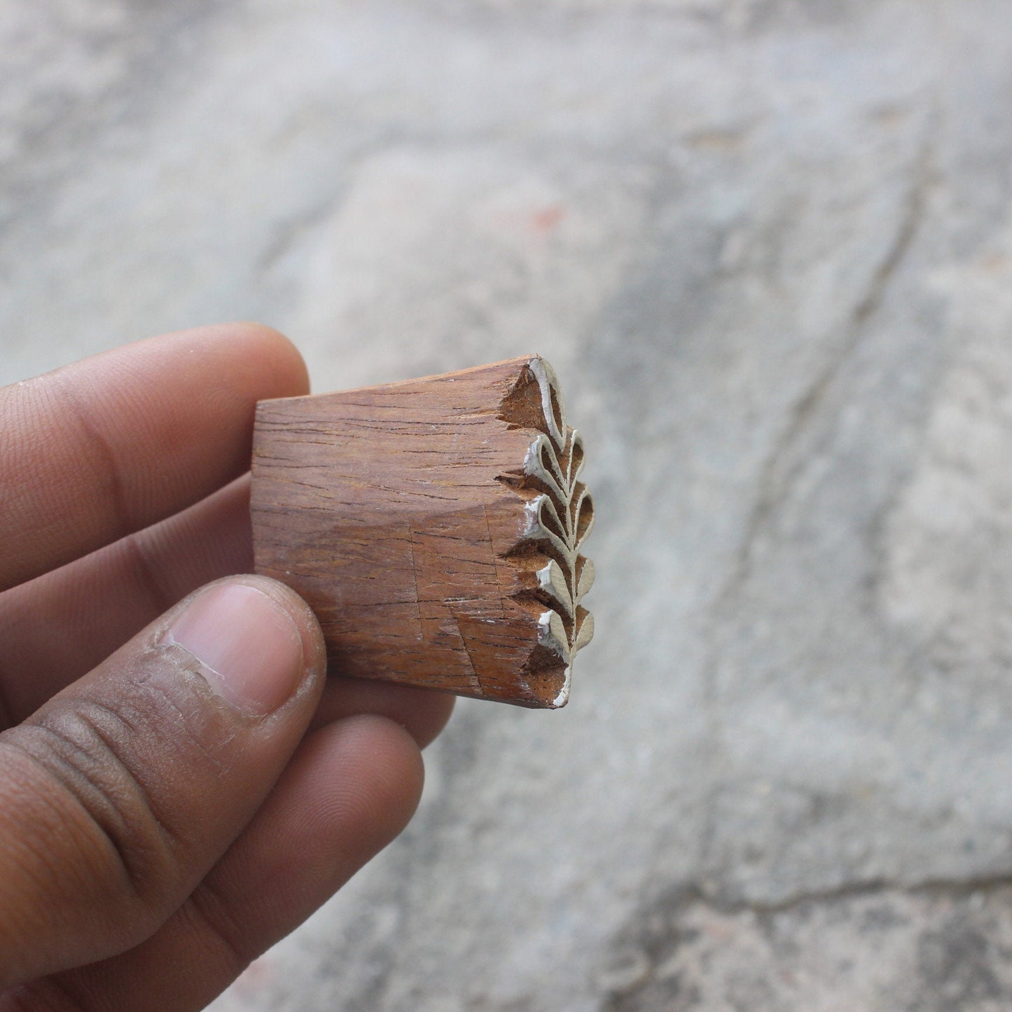 Floral Soap Block Print Stamp Hand Carved Wood Block Stamp Fern Block Stamp Indian Textile Printing Block For Printing Petal Block Stamp