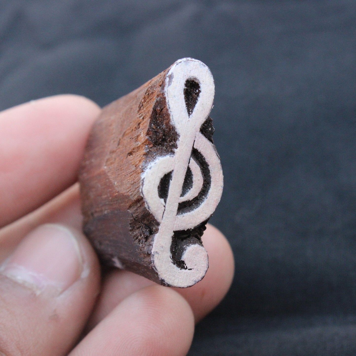 Musical Print Stamp Traditional Textile Block Fabric Stamp Hand Carve Block Stamp Music Sign Stamp Wooden Stamp For Printing Kids Soap Stamp