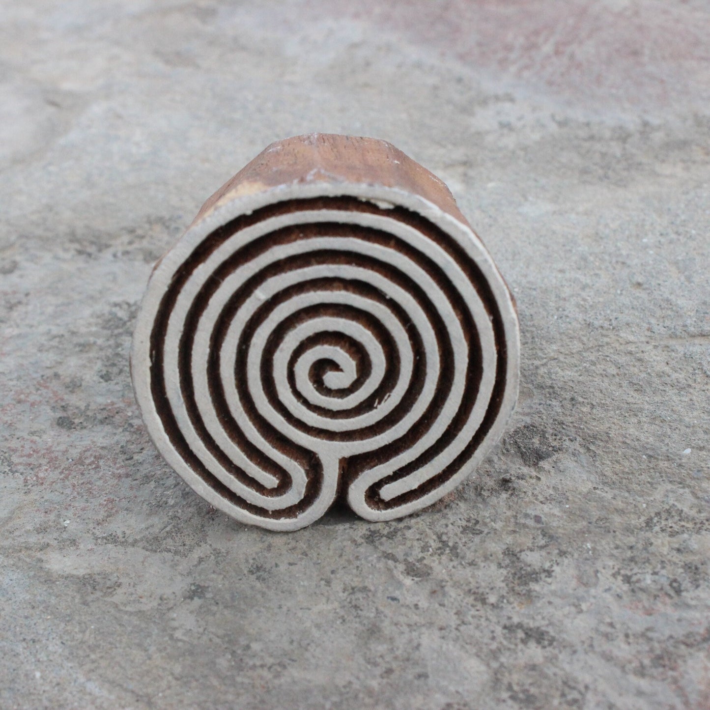 Celtic Fabric Wood Block Print Stamp Hand Carved Wooden Stamp Spiral Wood Block Stamp Carve Block Wood Stamp For Printing Circle Soap Stamp