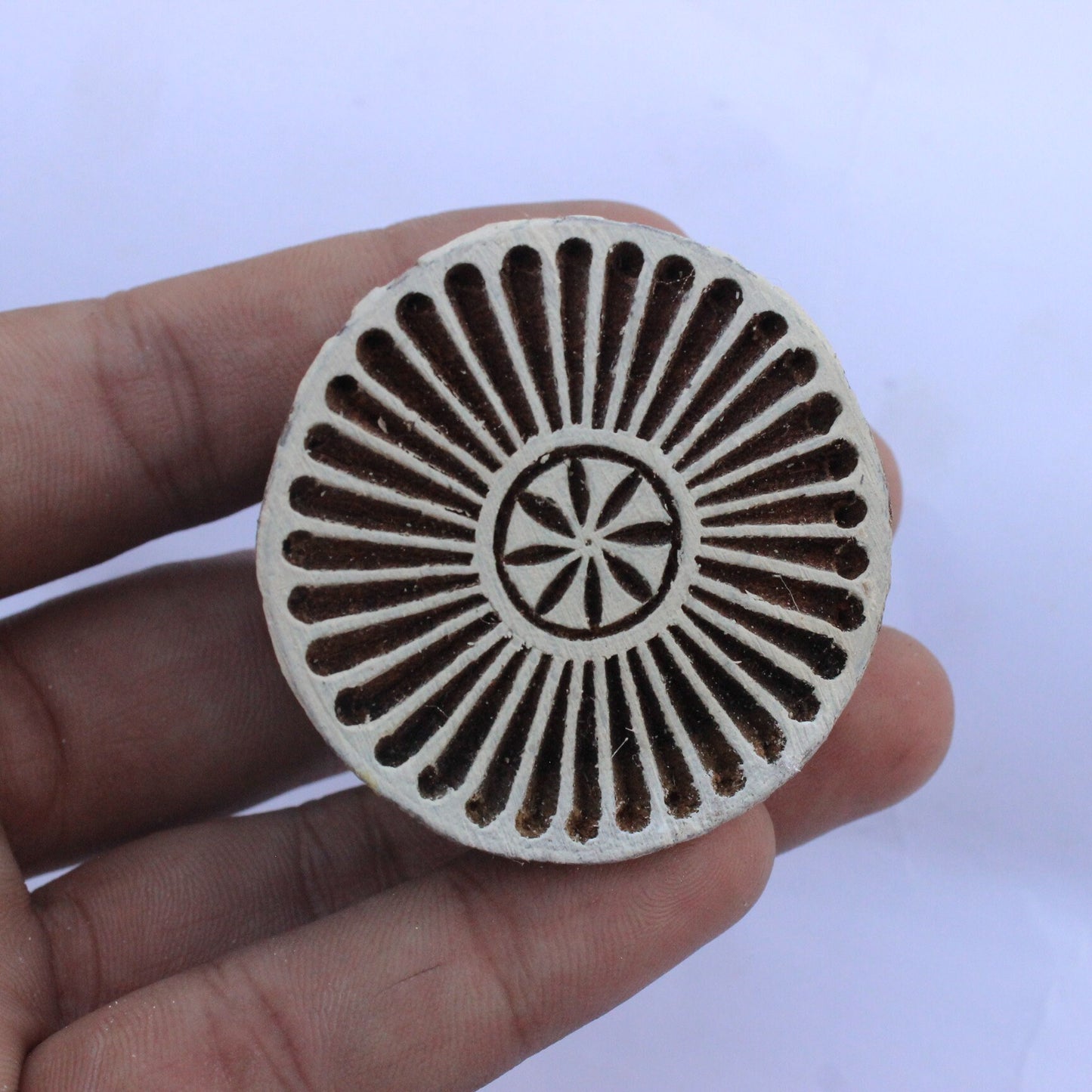 Lemon Wood Block Stamp Mandala Block Print Stamp Indian Block Print Stamp Hand Carved Wooden Stamp For Printing Wheel Soap Stamp Circle